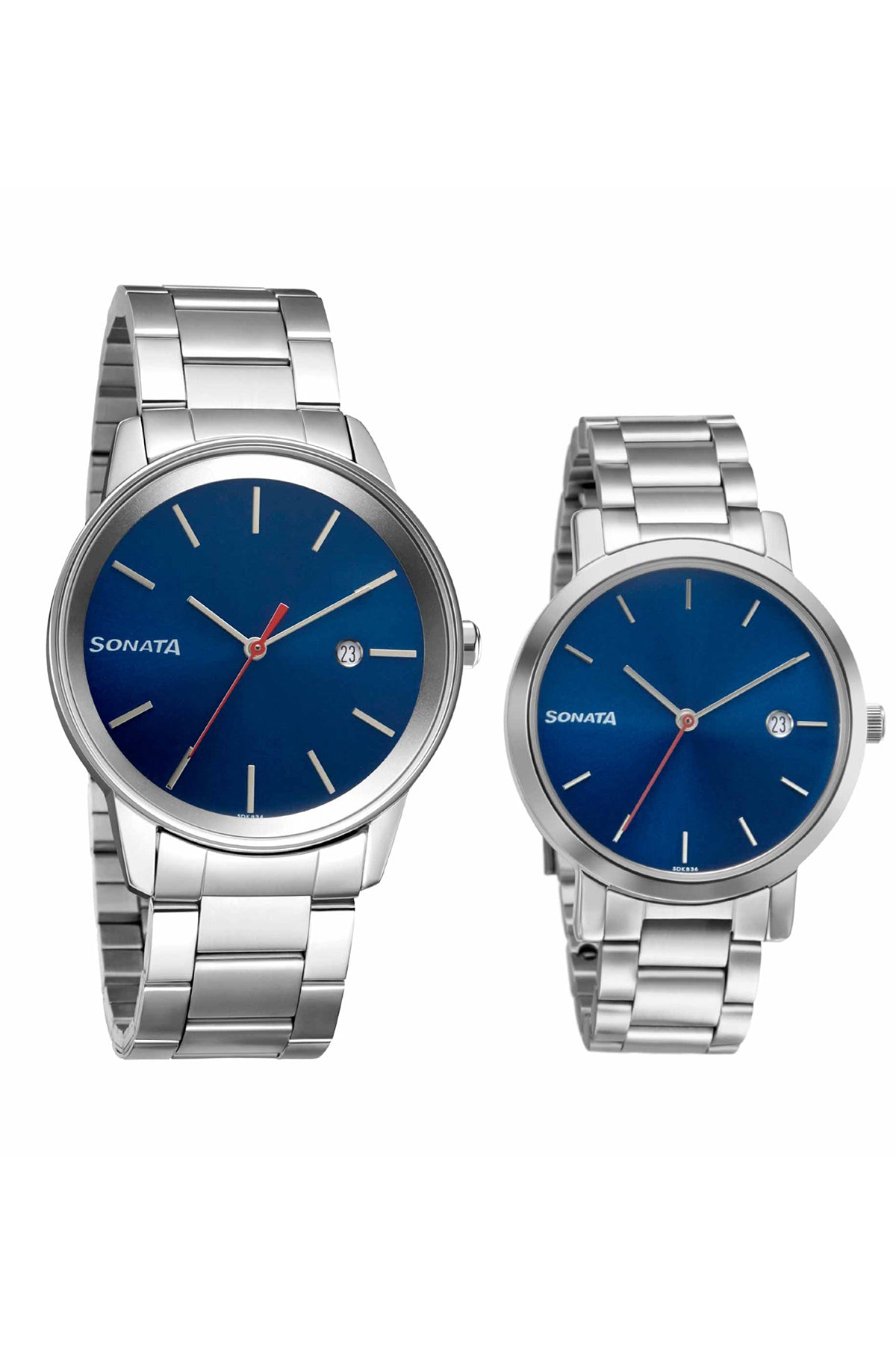 SONATA Metal Strap Couple Watch