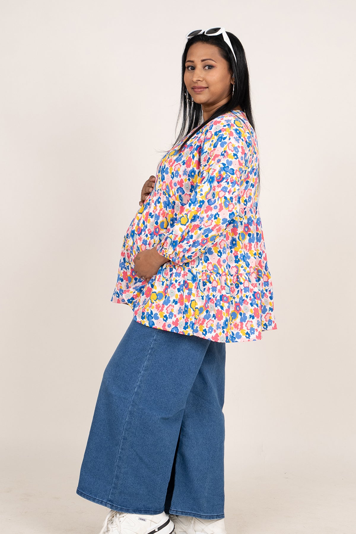 Envogue Women's Printed Maternity Tunic Top