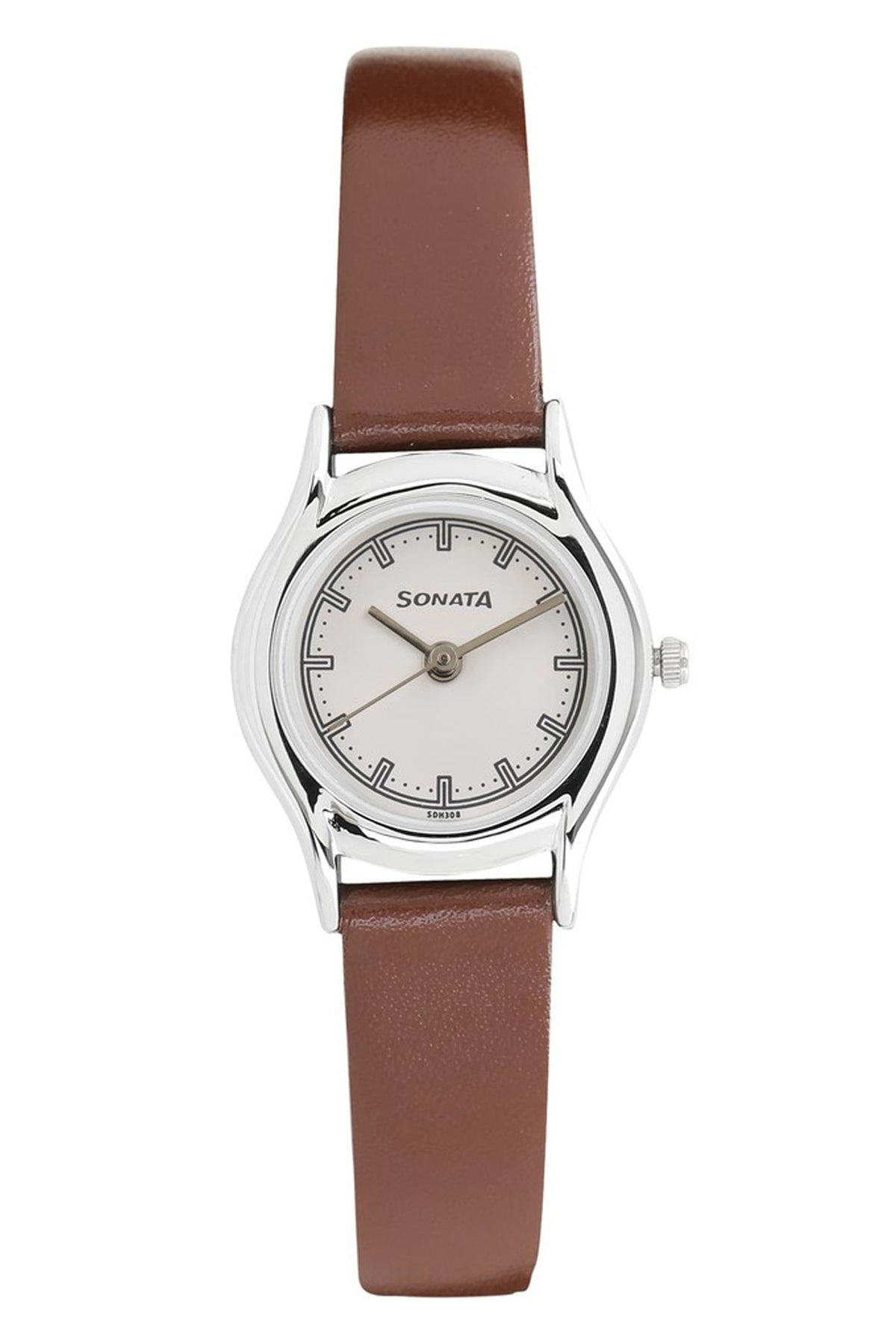 SONATA Women's Leather Strap Watch