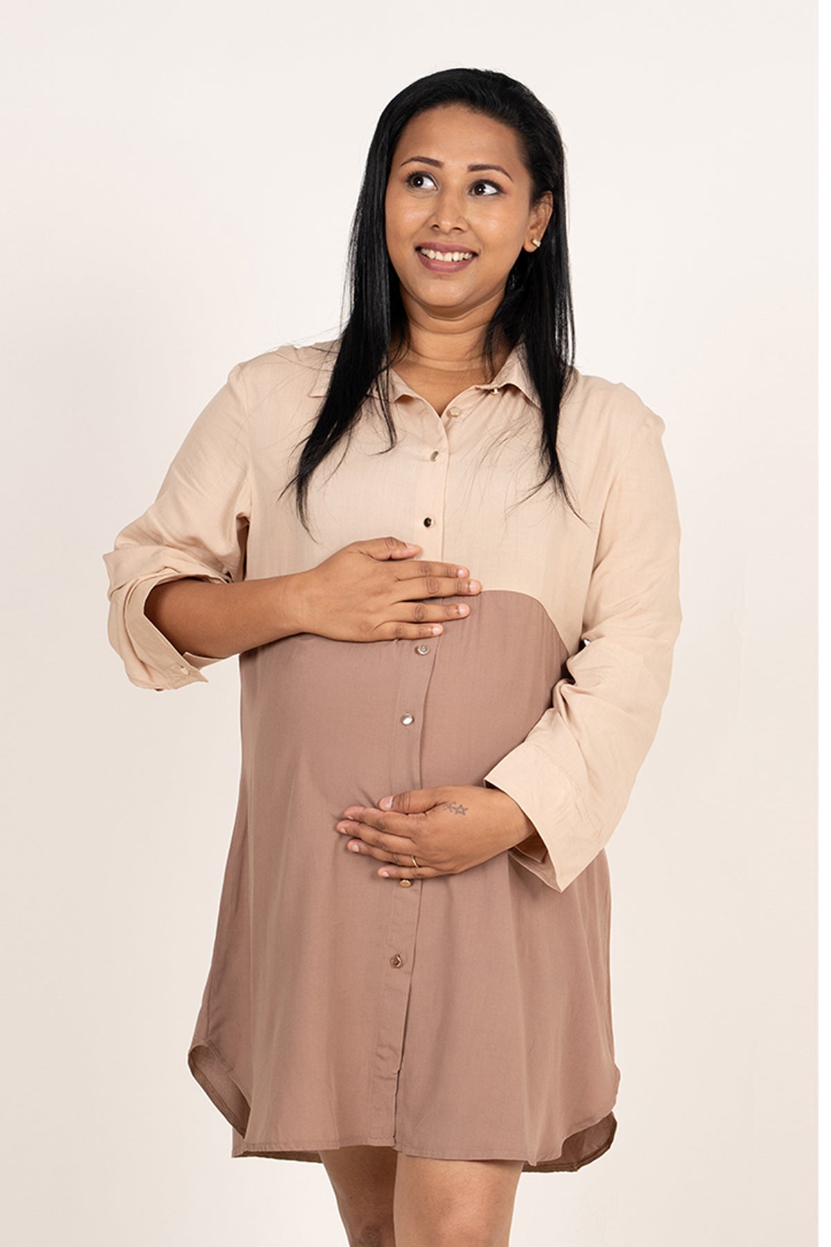 Envogue Women's Long Sleeve Maternity Dress