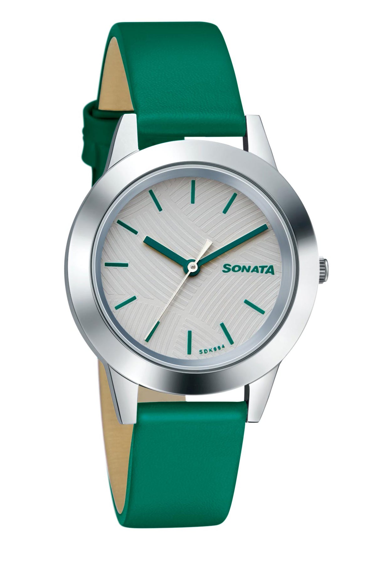 SONATA Women's Leather Strap Watch