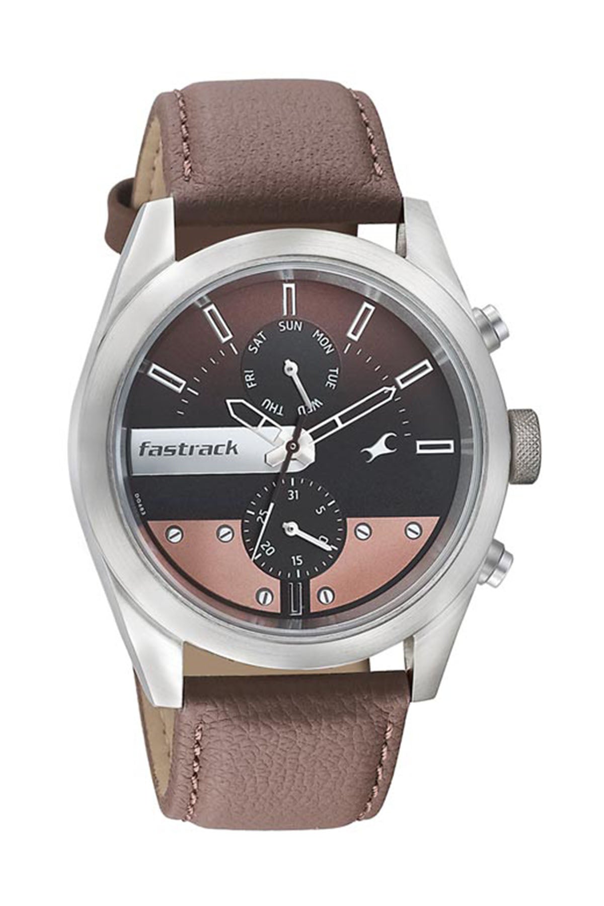 FASTRACK Men's Leather Strap Watch