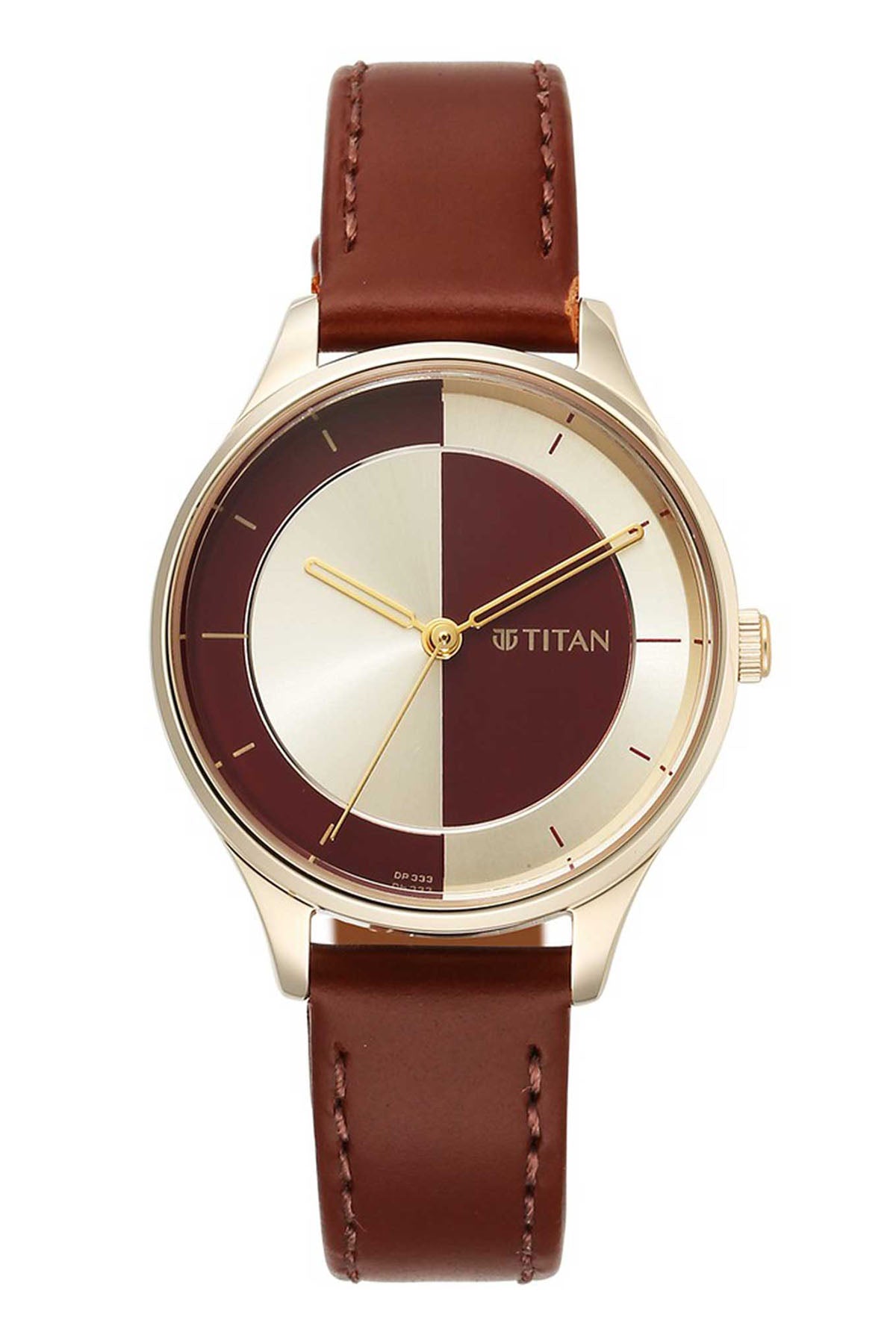 TITAN Women's Leather Strap Watch