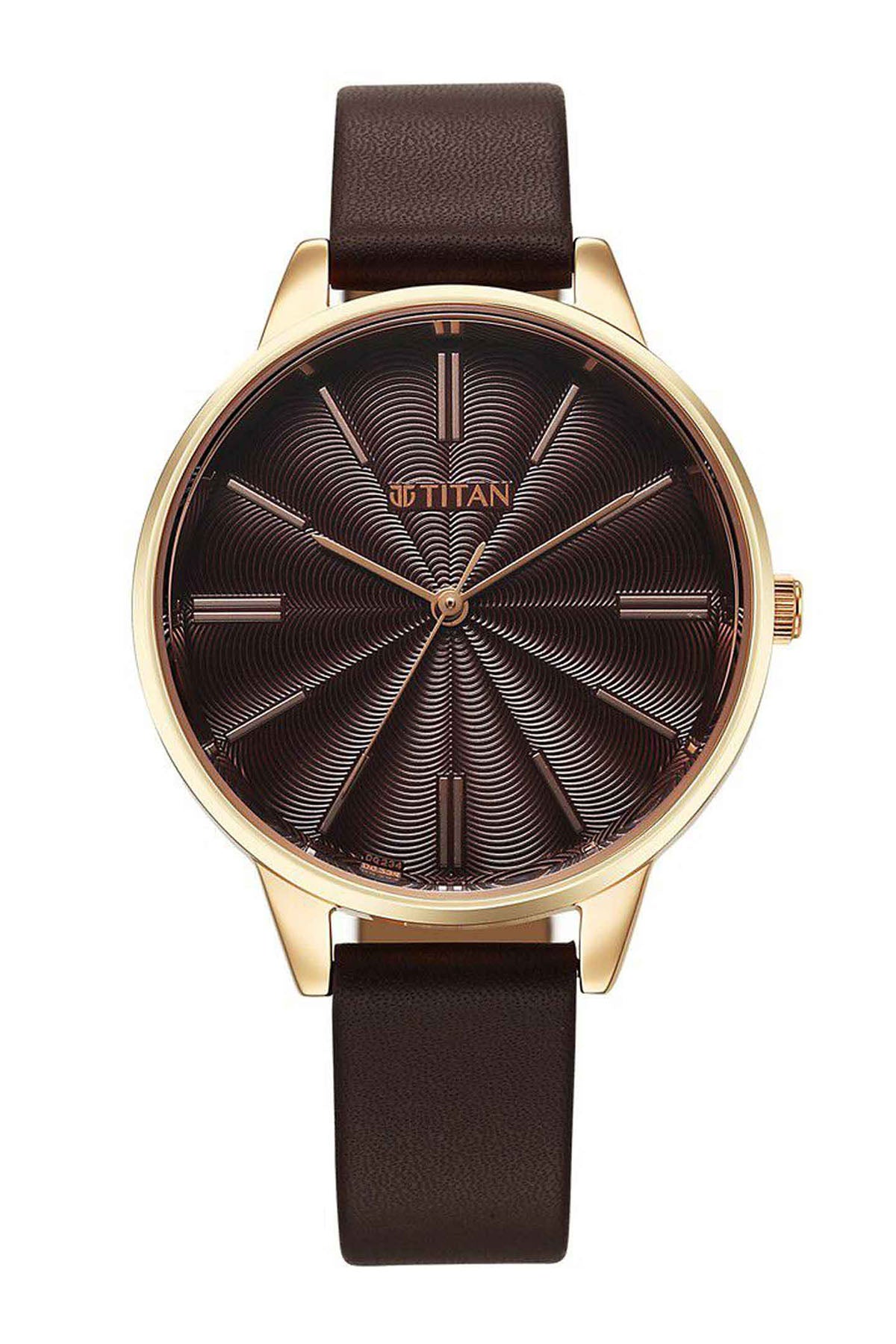 TITAN Women's Leather Strap Watch