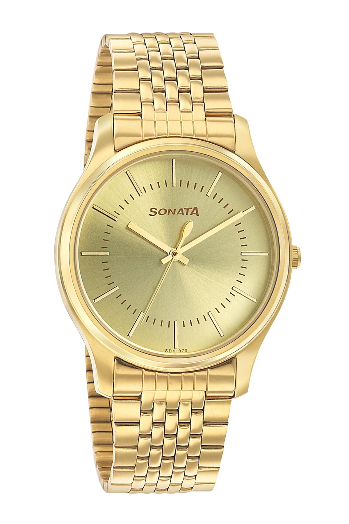 SONATA Men's Stainless Steel Strap Watch
