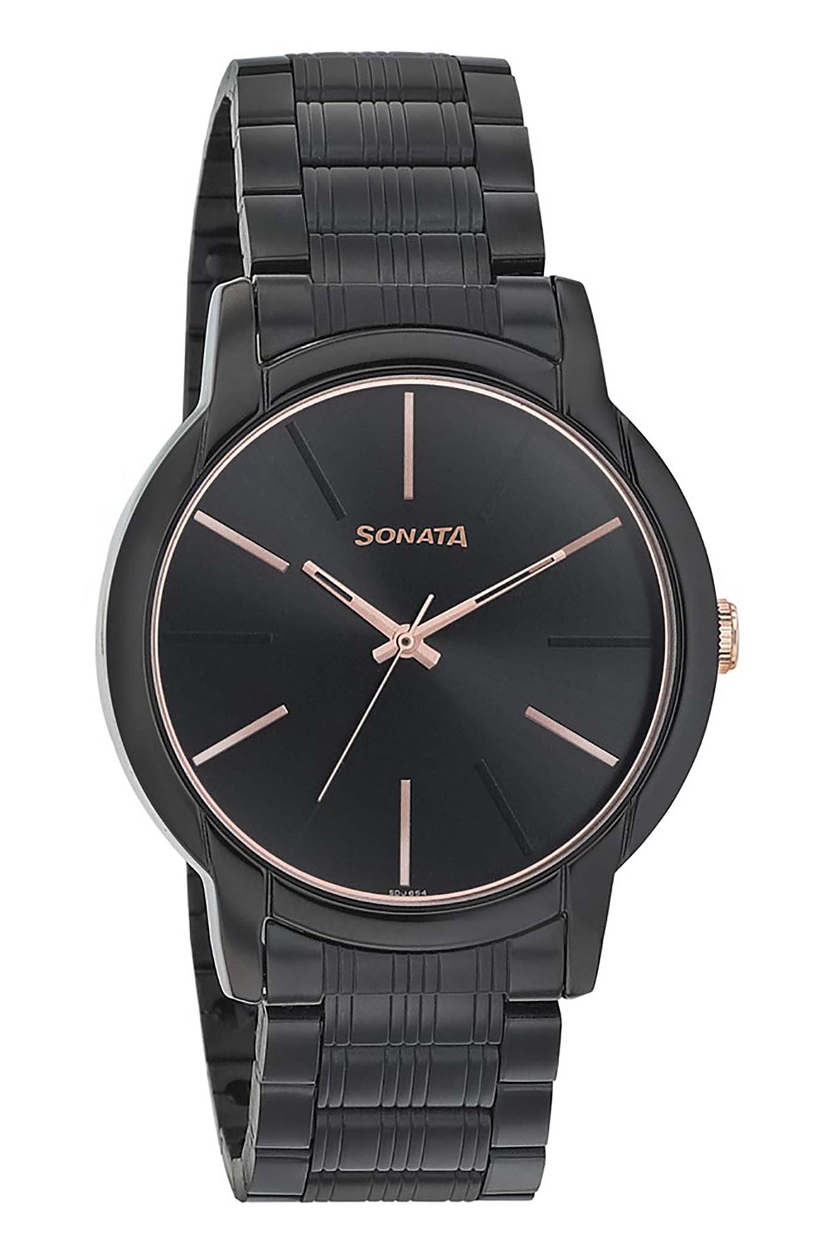 SONATA Men's Metal Strap Watch