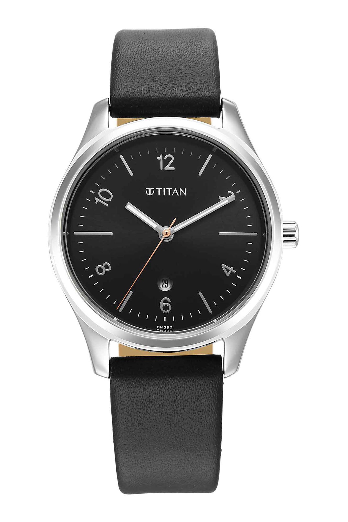 TITAN Women's Urban Anthracite Dial Leather Strap Watch