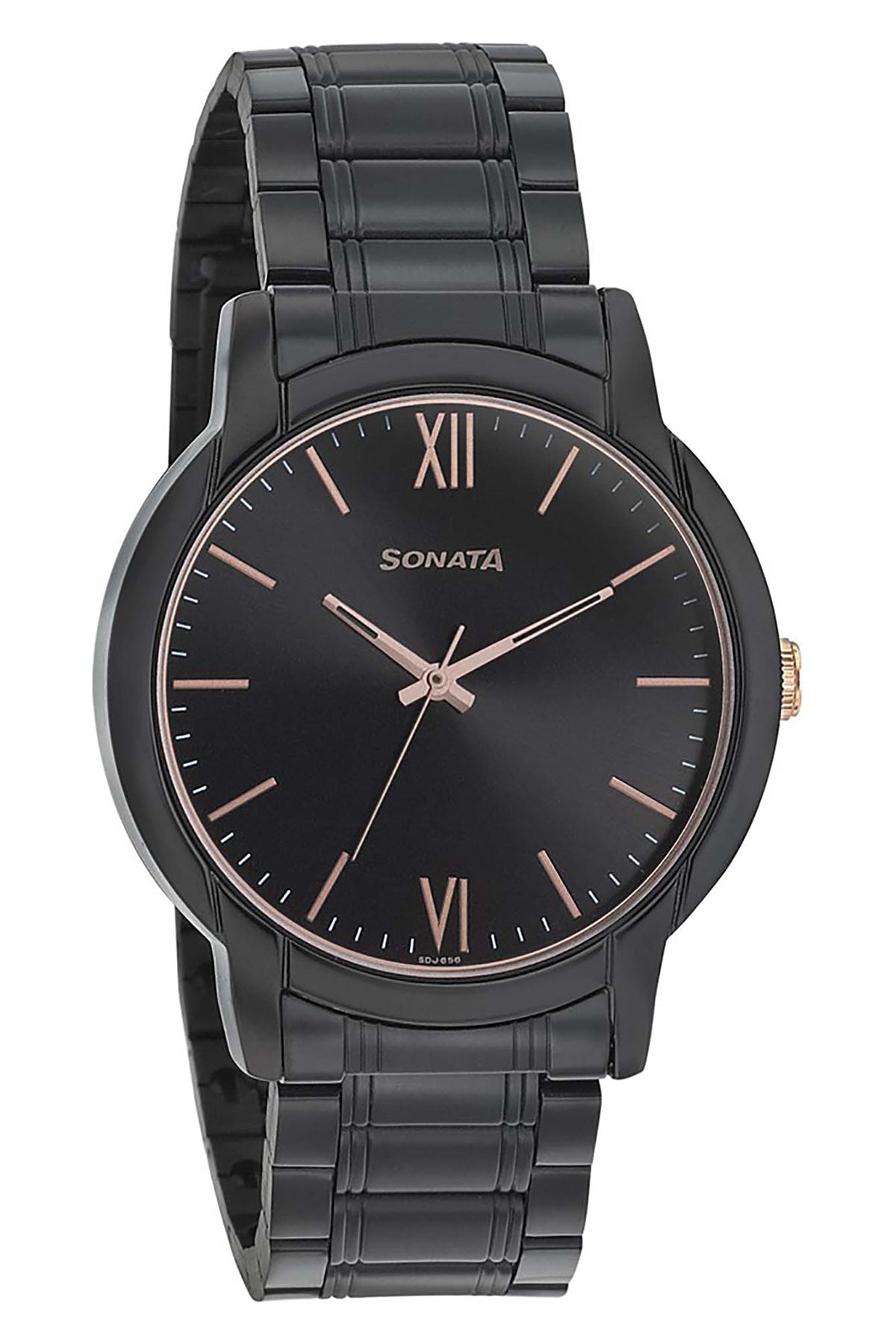 SONATA Men's Metal Strap Watch