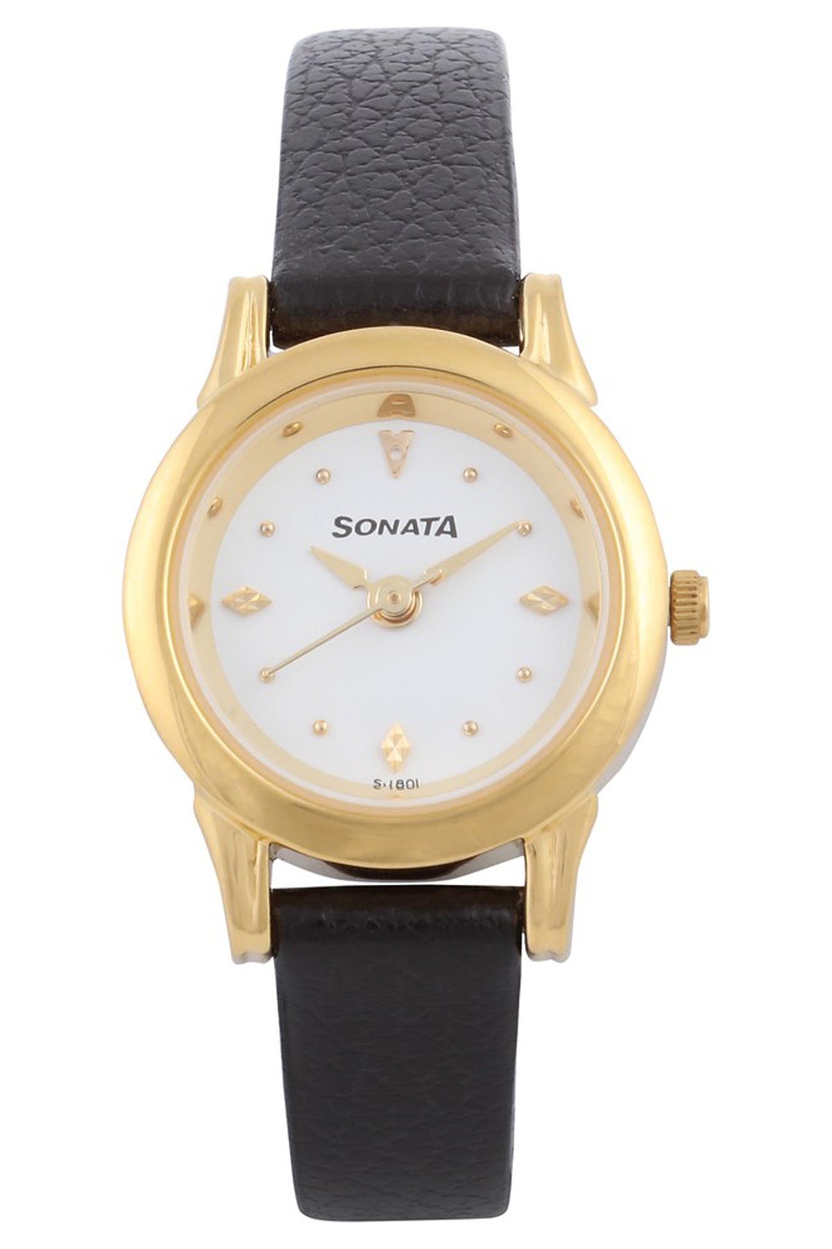 SONATA Women's Leather Strap Watch