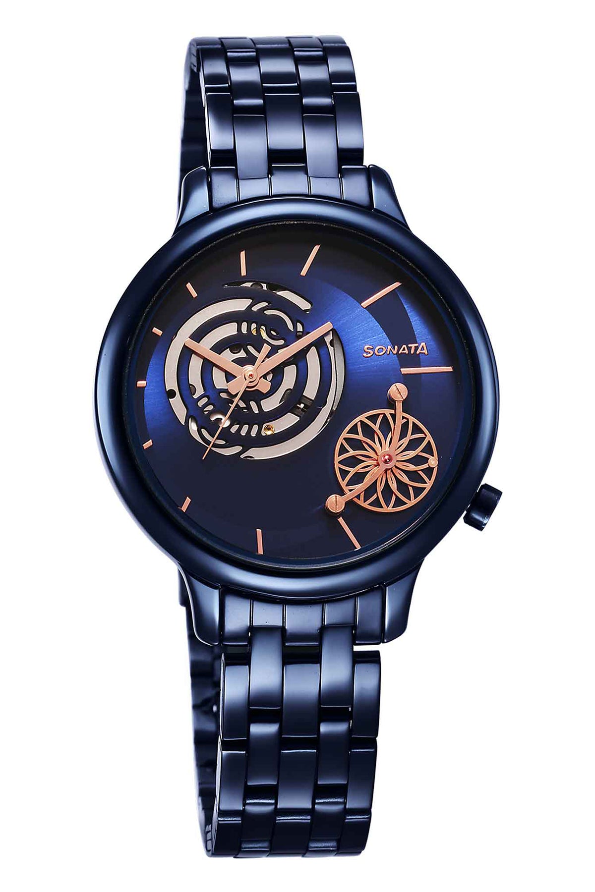SONATA Women's Brass Strap Watch