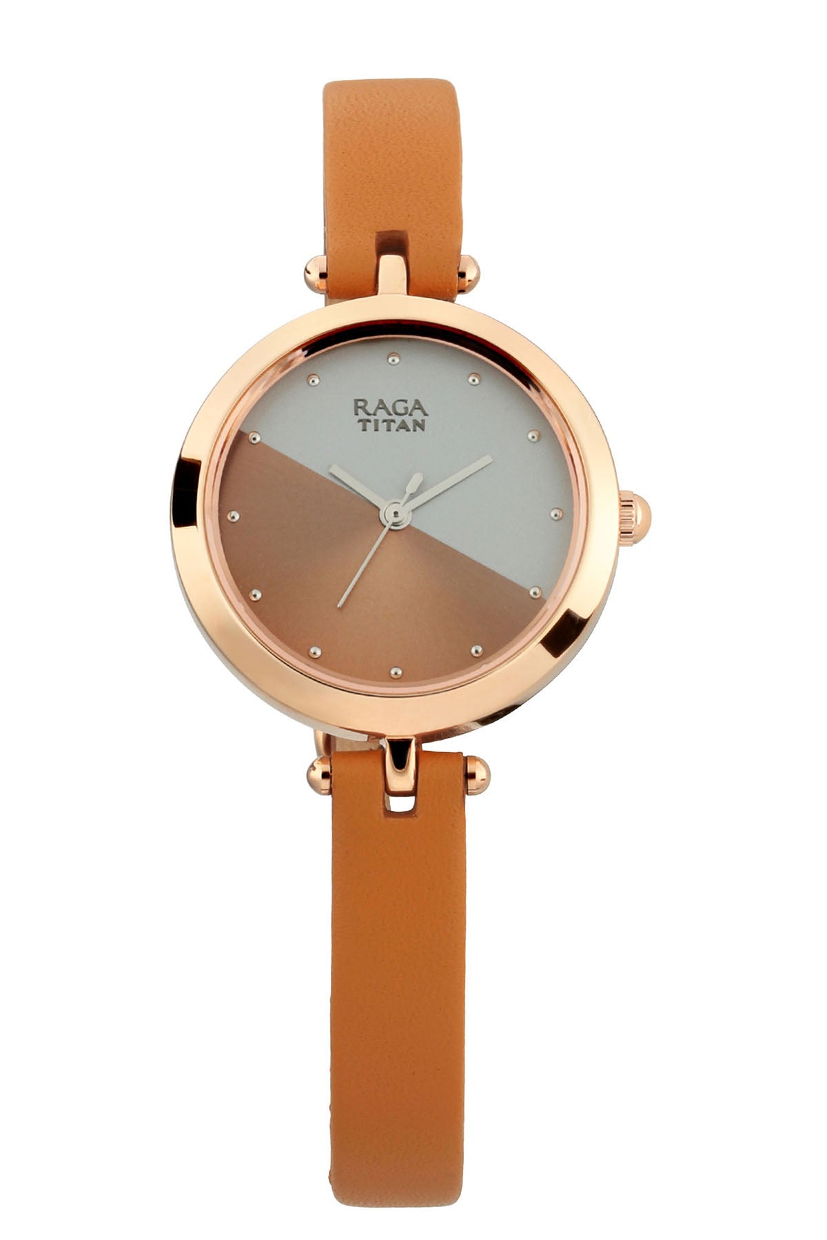 TITAN Women's Leather Strap Watch