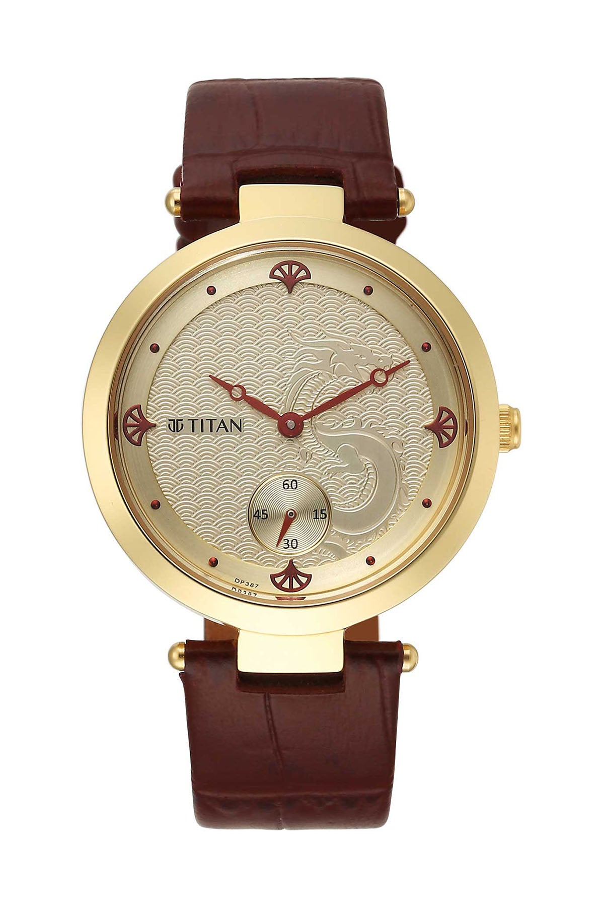 TITAN Women's Leather Strap Watch