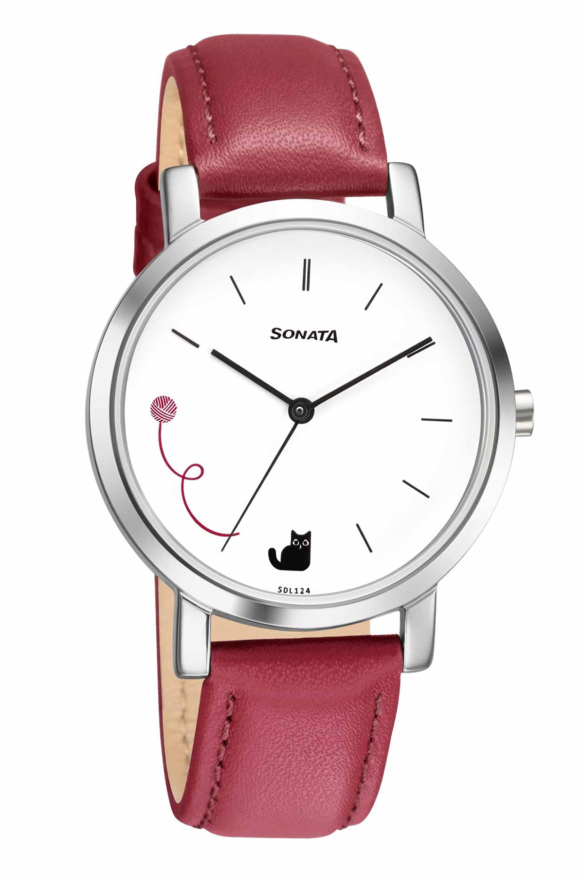 SONATA Women's Leather Strap Watch - Main Image