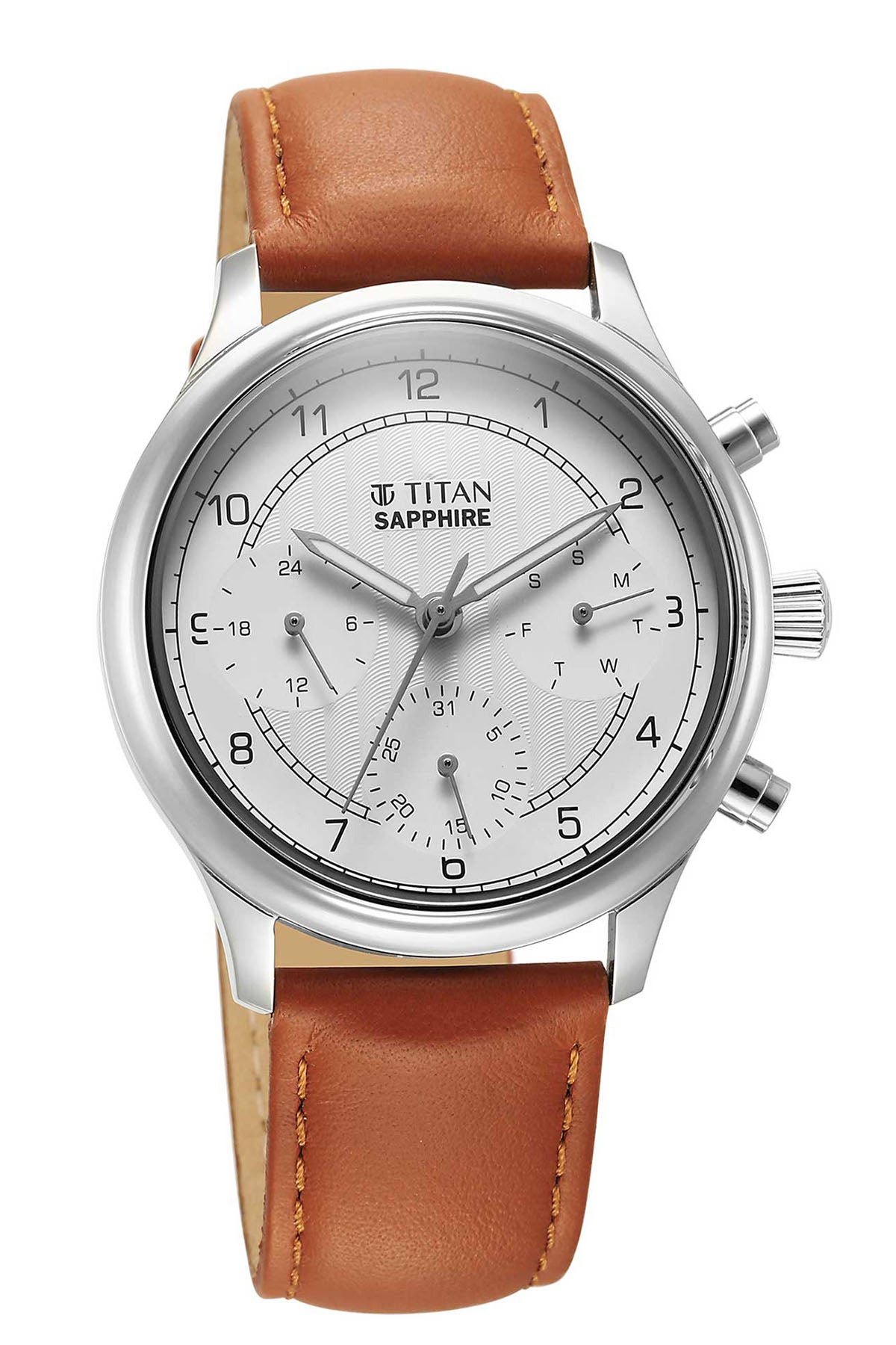 TITAN Men's Leather Strap Watch