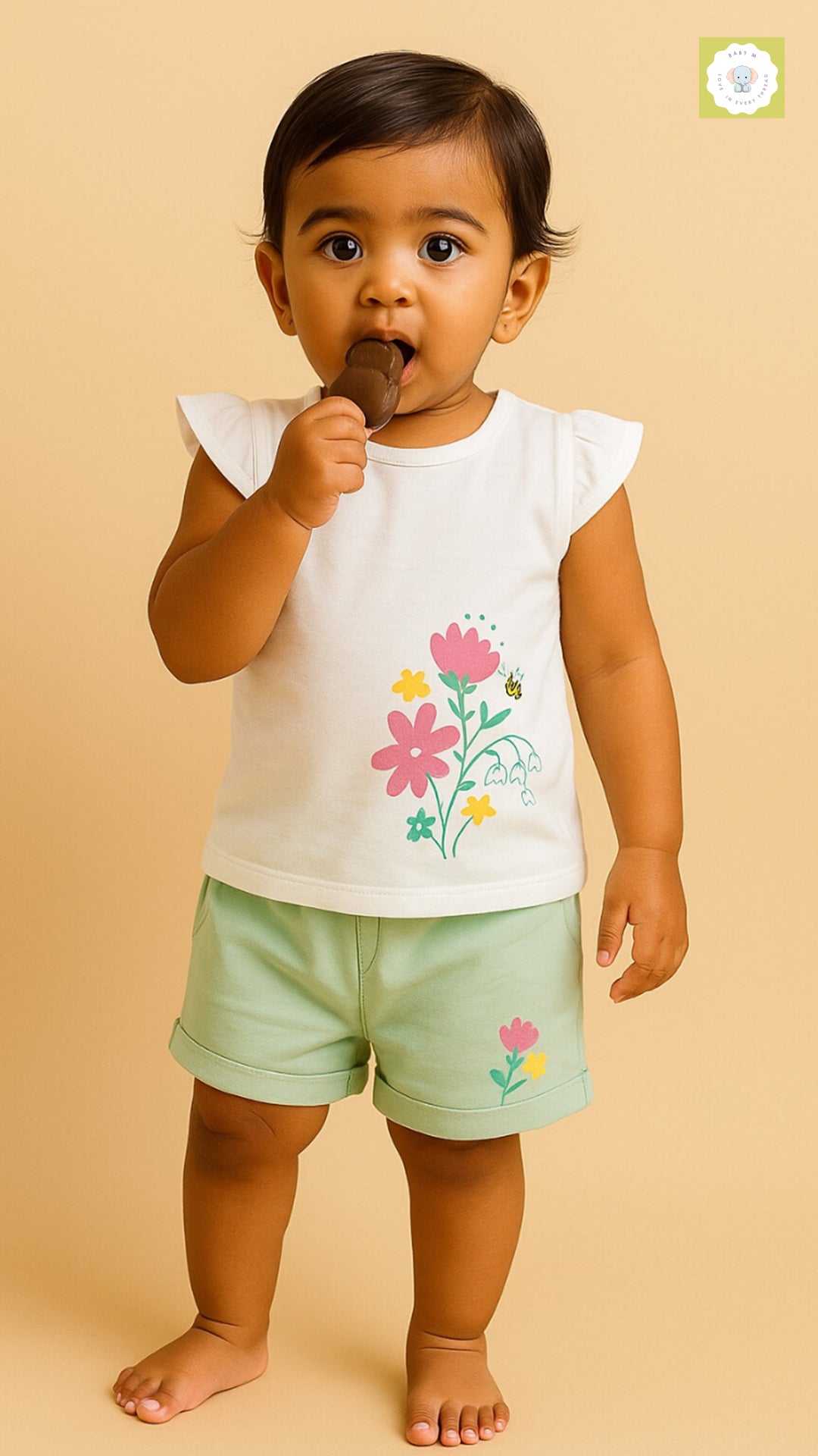 Baby Girls' T shirt- Short Sleeve