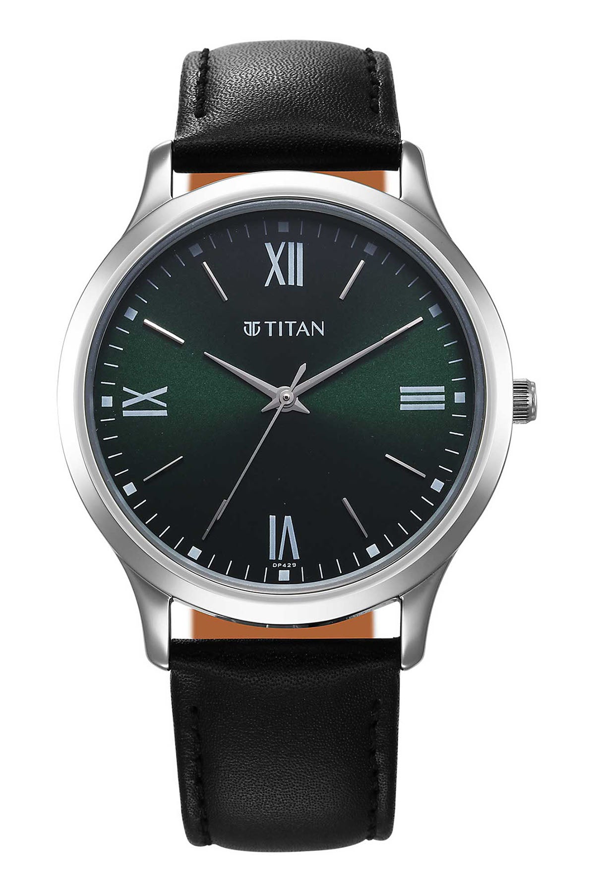 TITAN Men's Leather Strap Watch