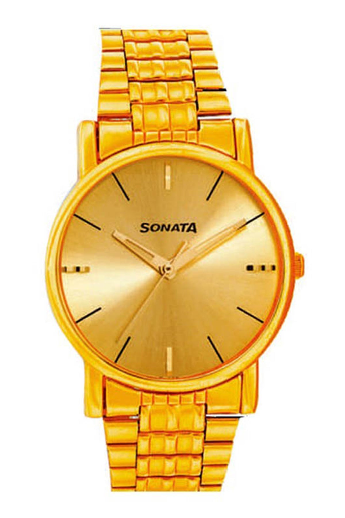 SONATA Men's Metal Strap Watch