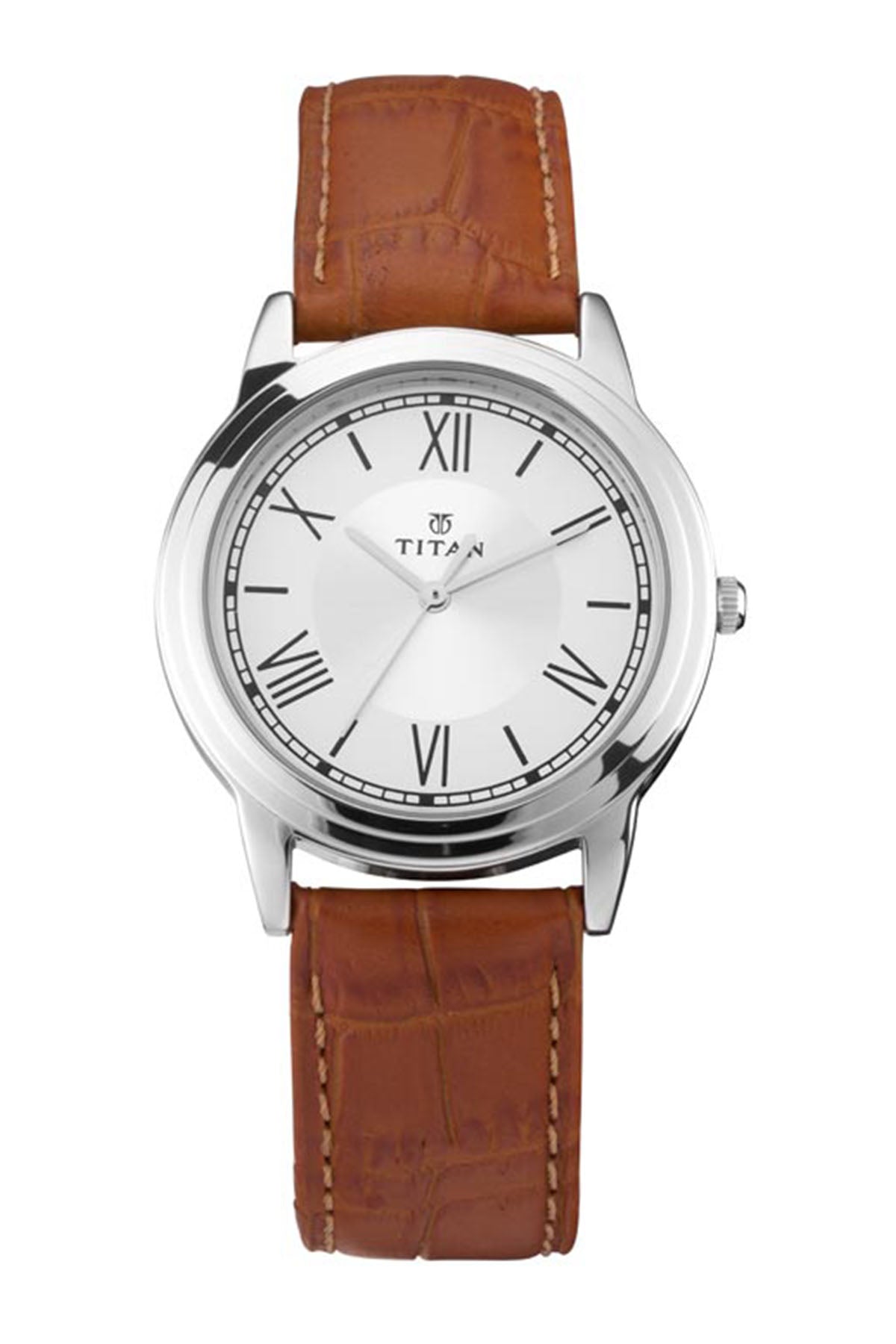 TITAN Men's Leather Strap Watch