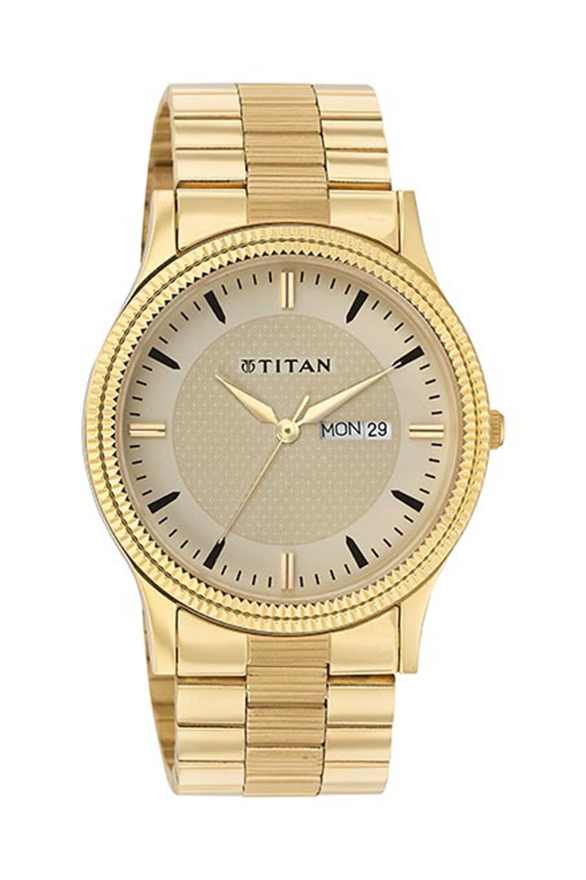 TITAN Men's Karishma Gold Strap Watch