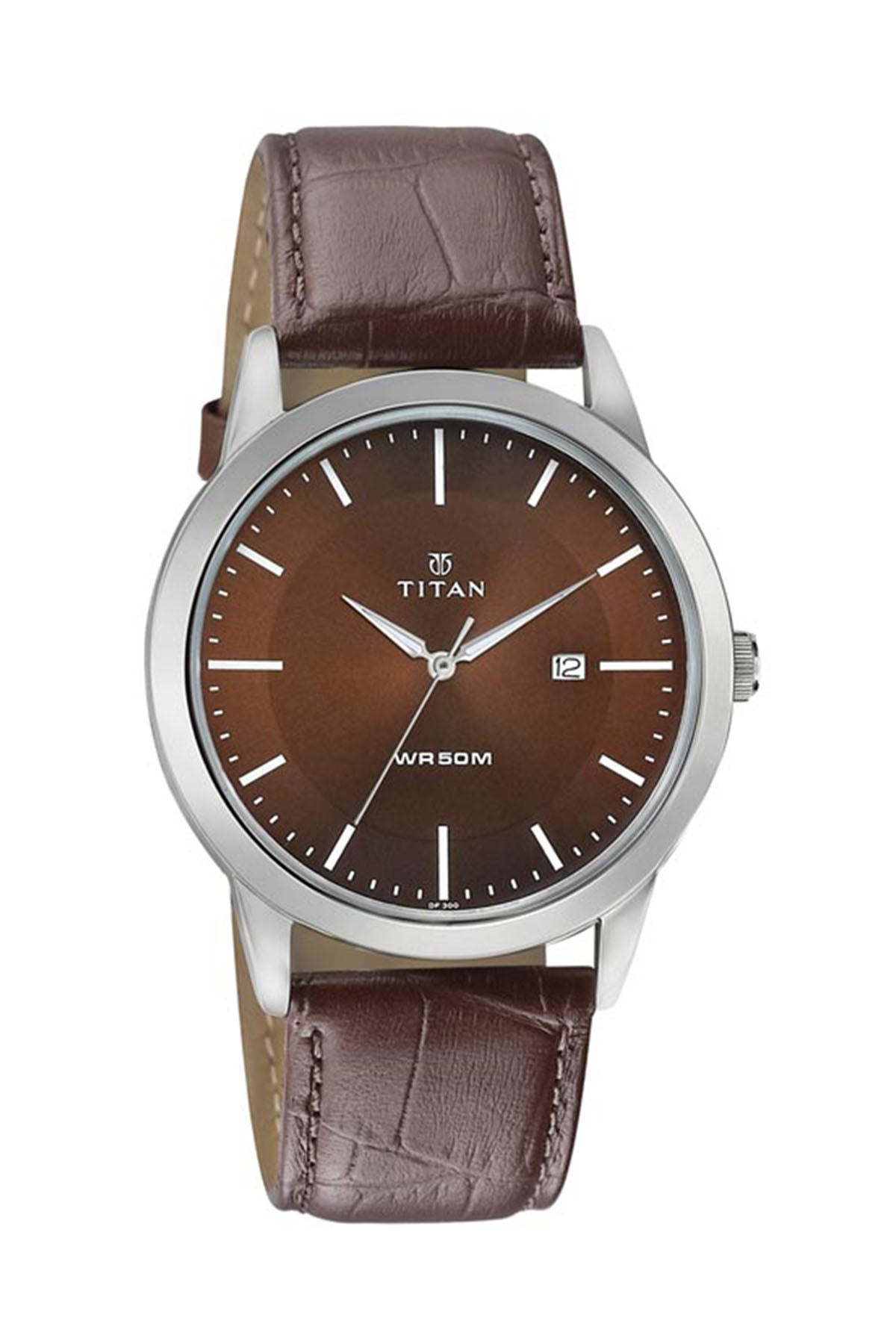 TITAN Men's Leather Strap Watch
