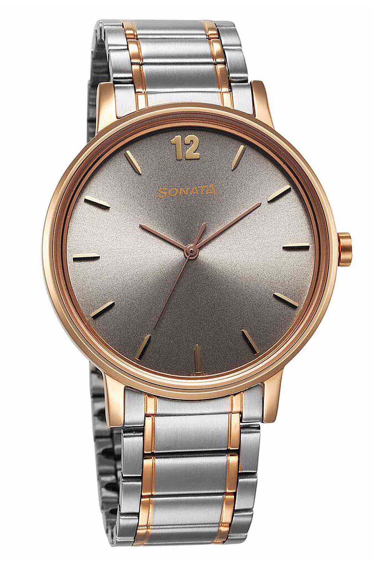 SONATA Men's Stainless Steel Strap Watch