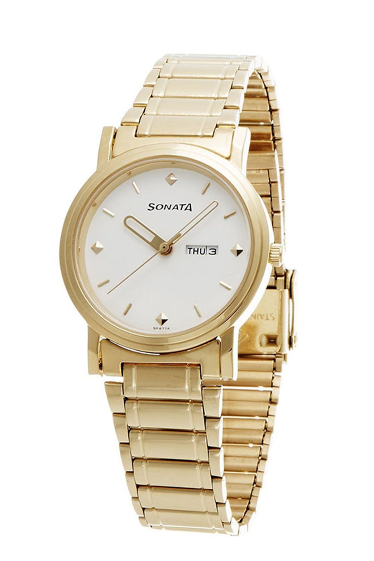 SONATA Men's Metal Strap Watch