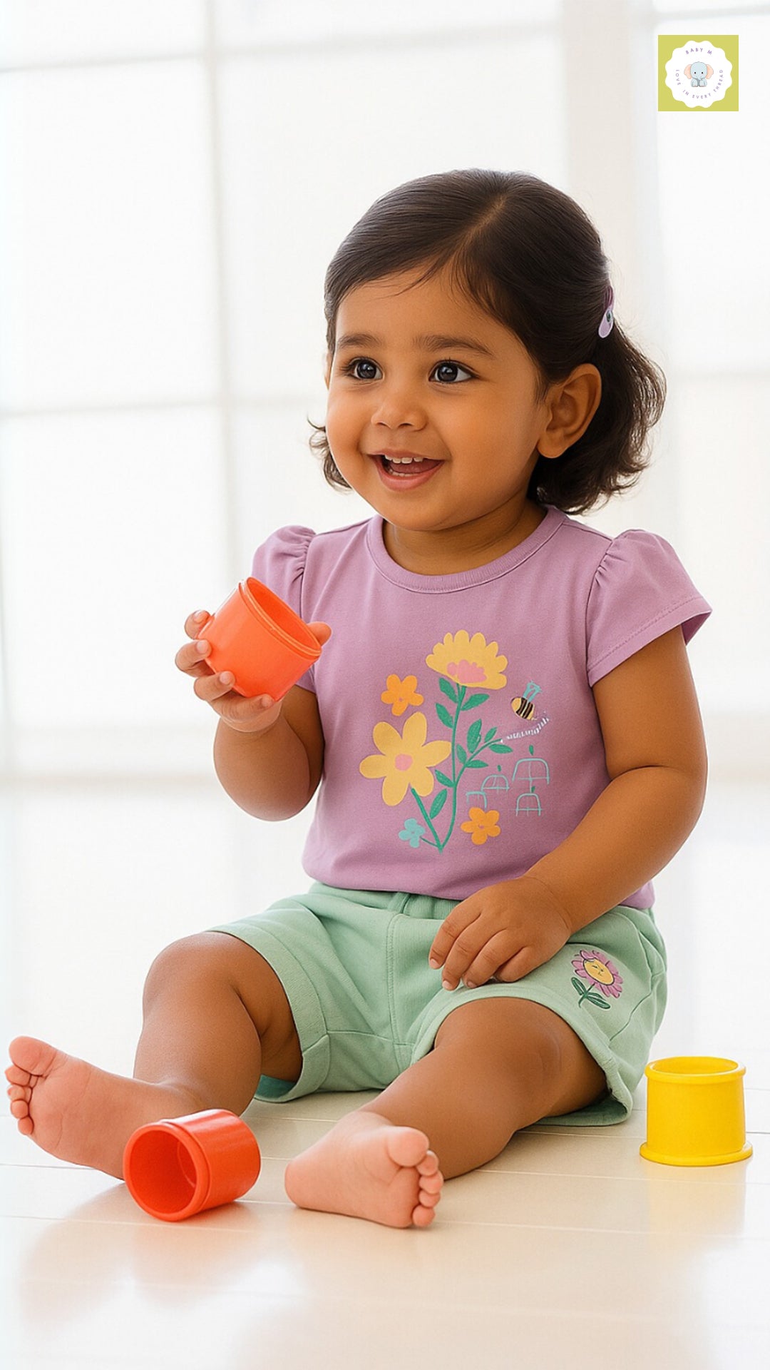 Baby Girls' T shirt- Short Sleeve