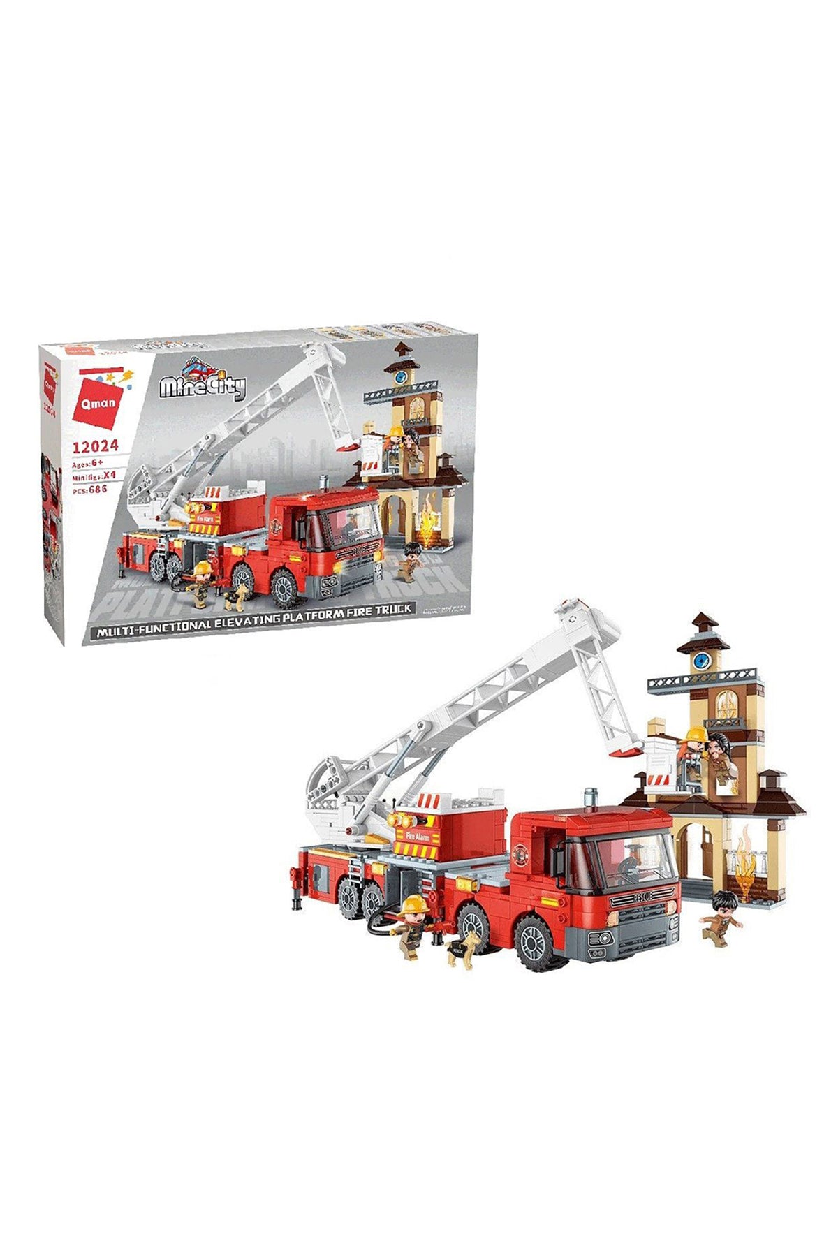 Qman Mine City Roaring Flame Pioneer Set