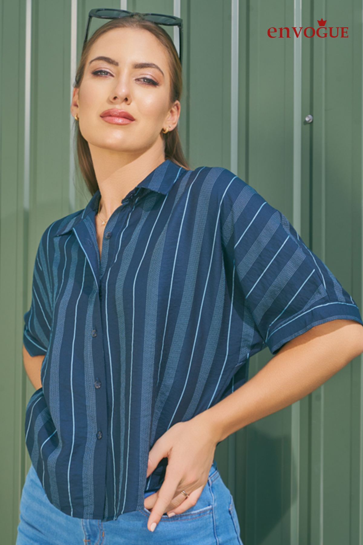 Envogue Stripes & Classics Women's Chic Casual Striped Top