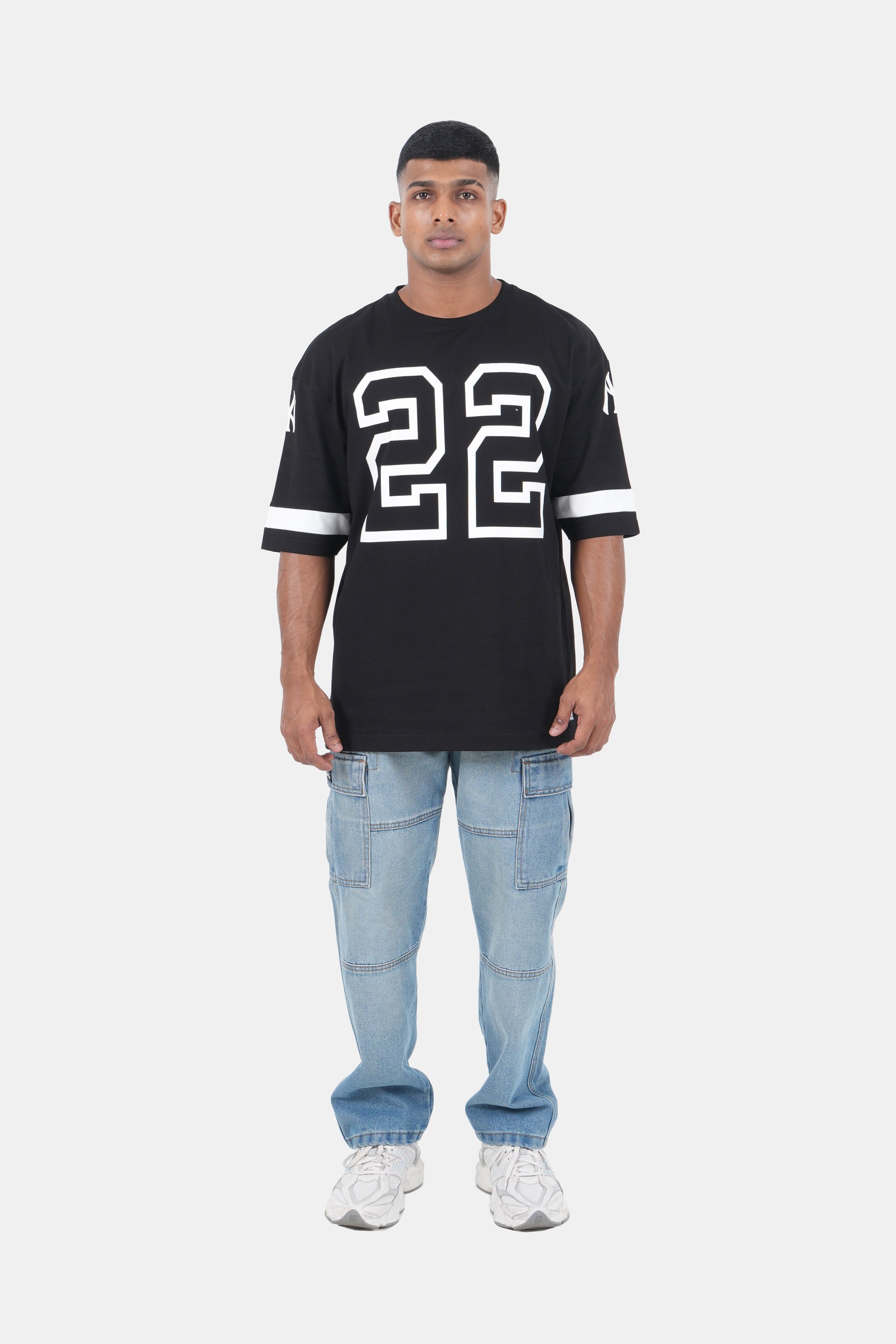 Hustle Men's Jersey Vibes Dual Pocket Cargo Denim Pant