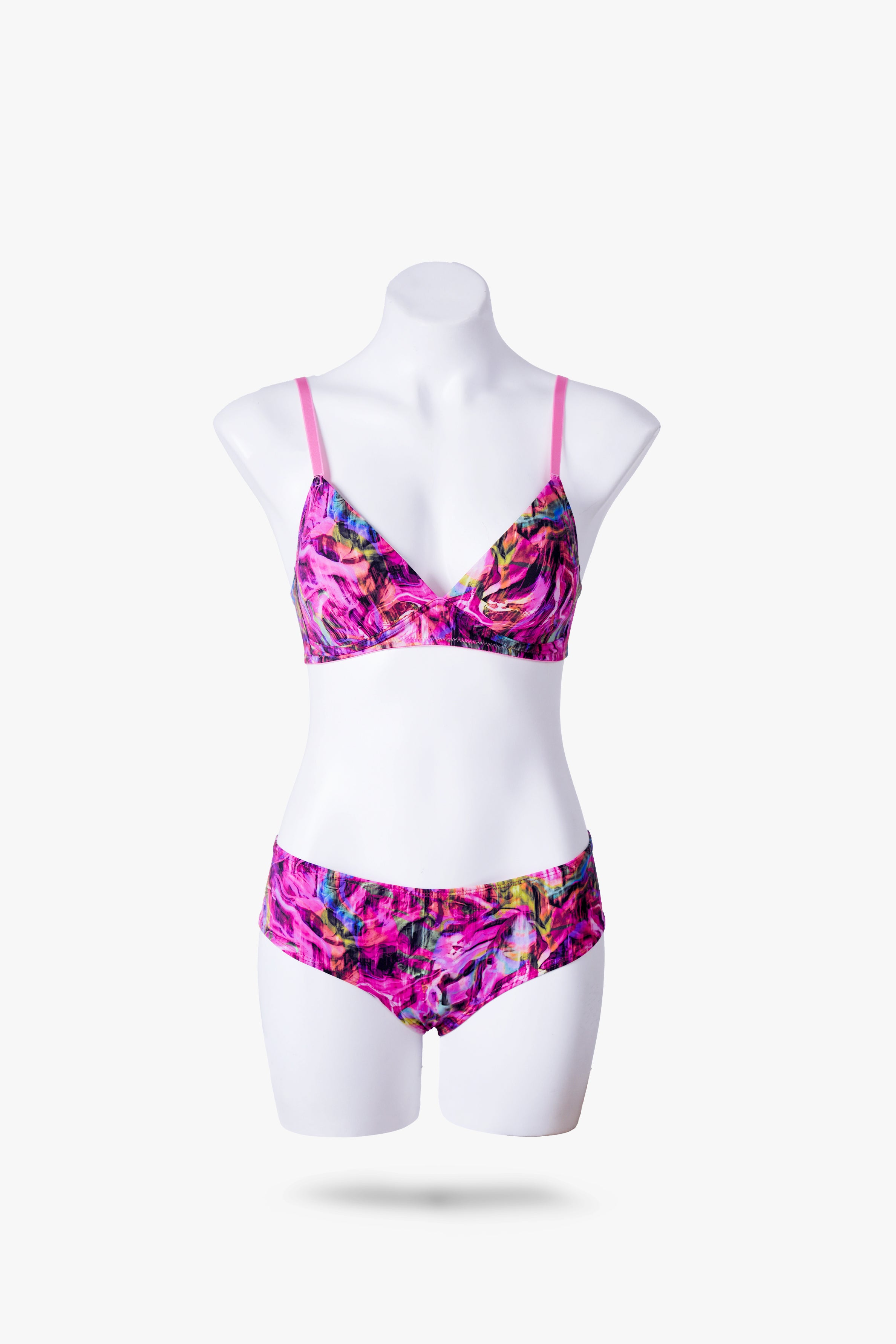 Envogue Fuchsia Triangle Printed Bra
