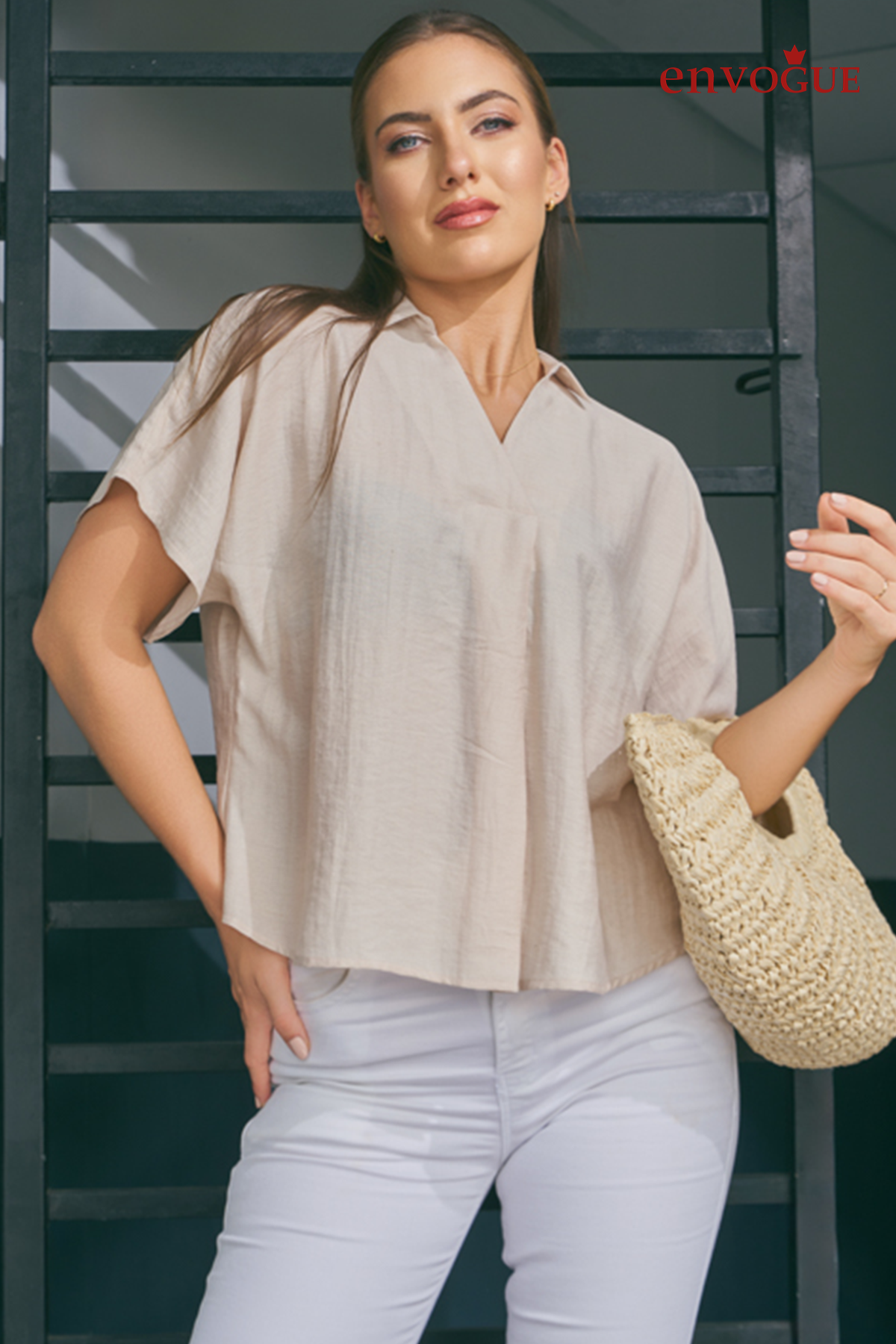 Envogue Stripes & Classics Women's Chic Casual Top