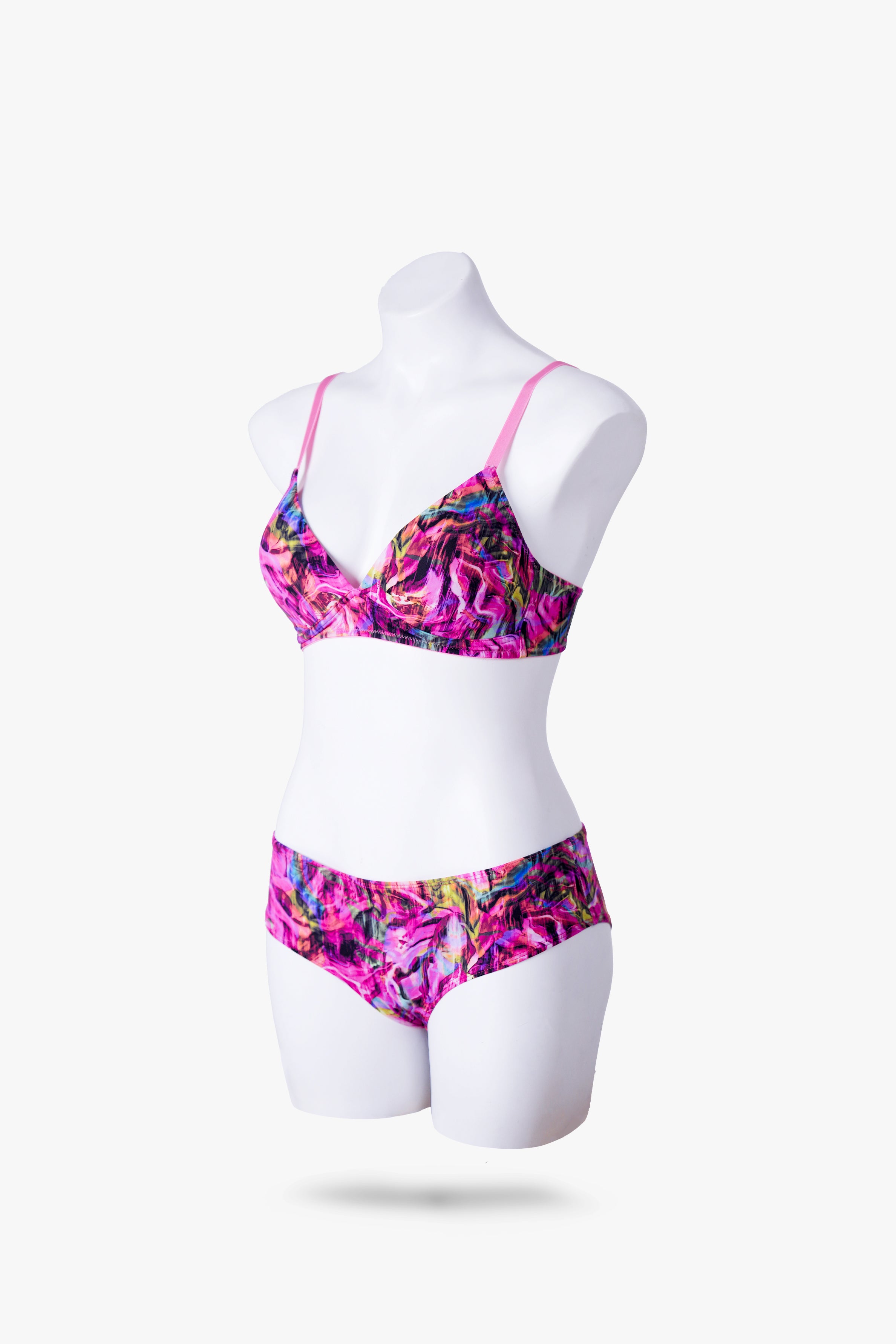 Envogue Fuchsia Triangle Printed Bra
