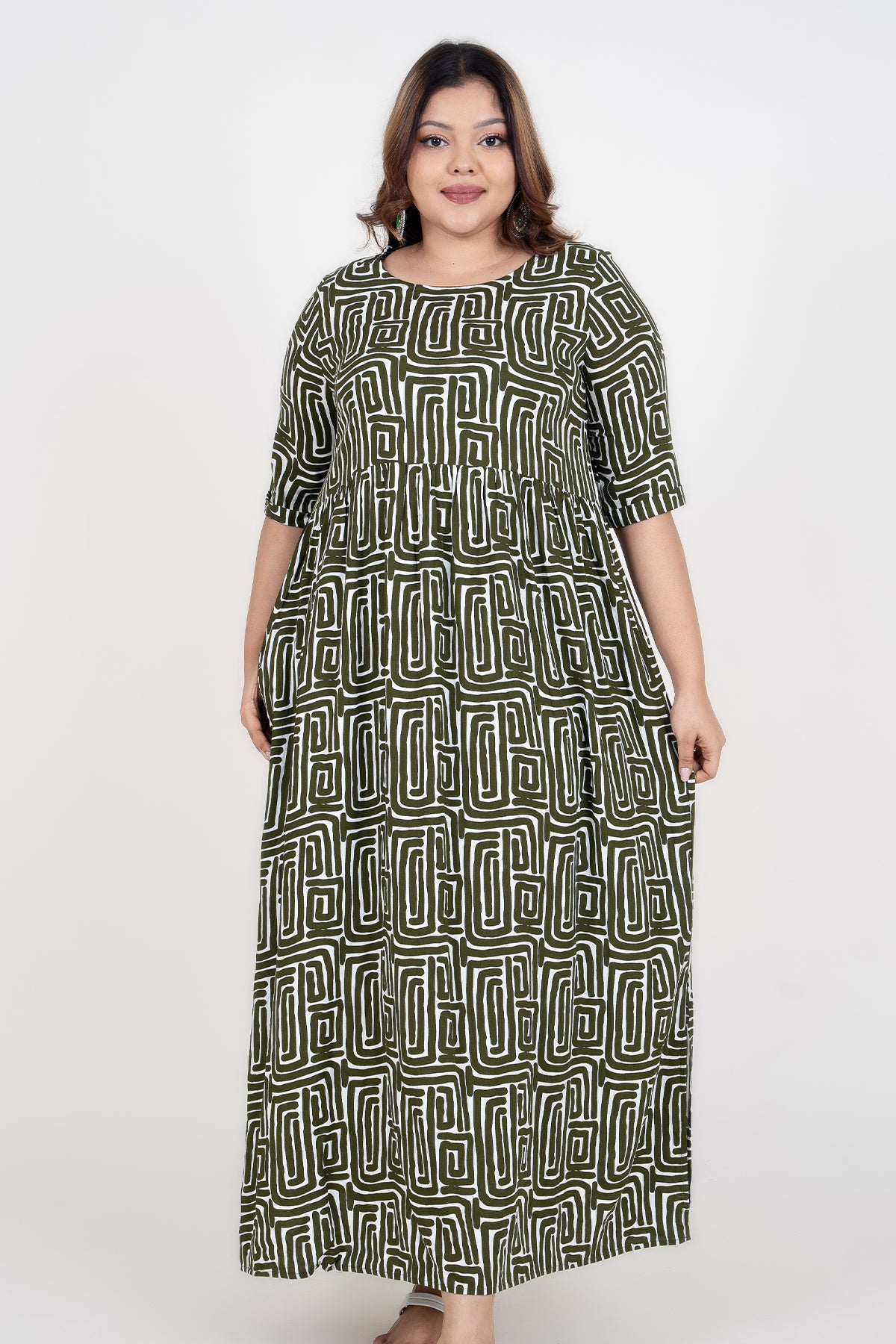 Curvy Women s Short Sleeve Casual Maxi Dress