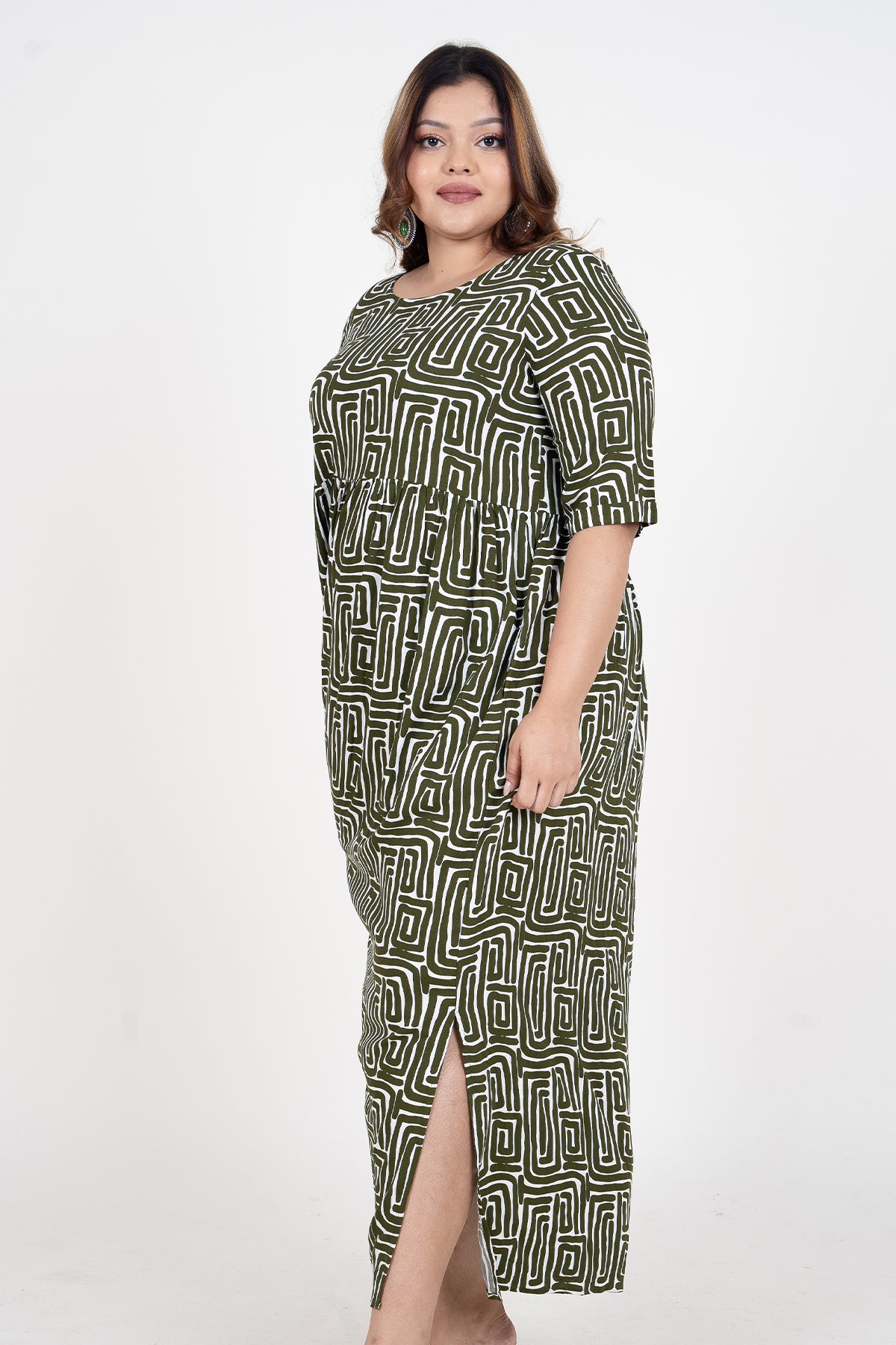 Curvy Women's Plus Size Casual Maxi Dress