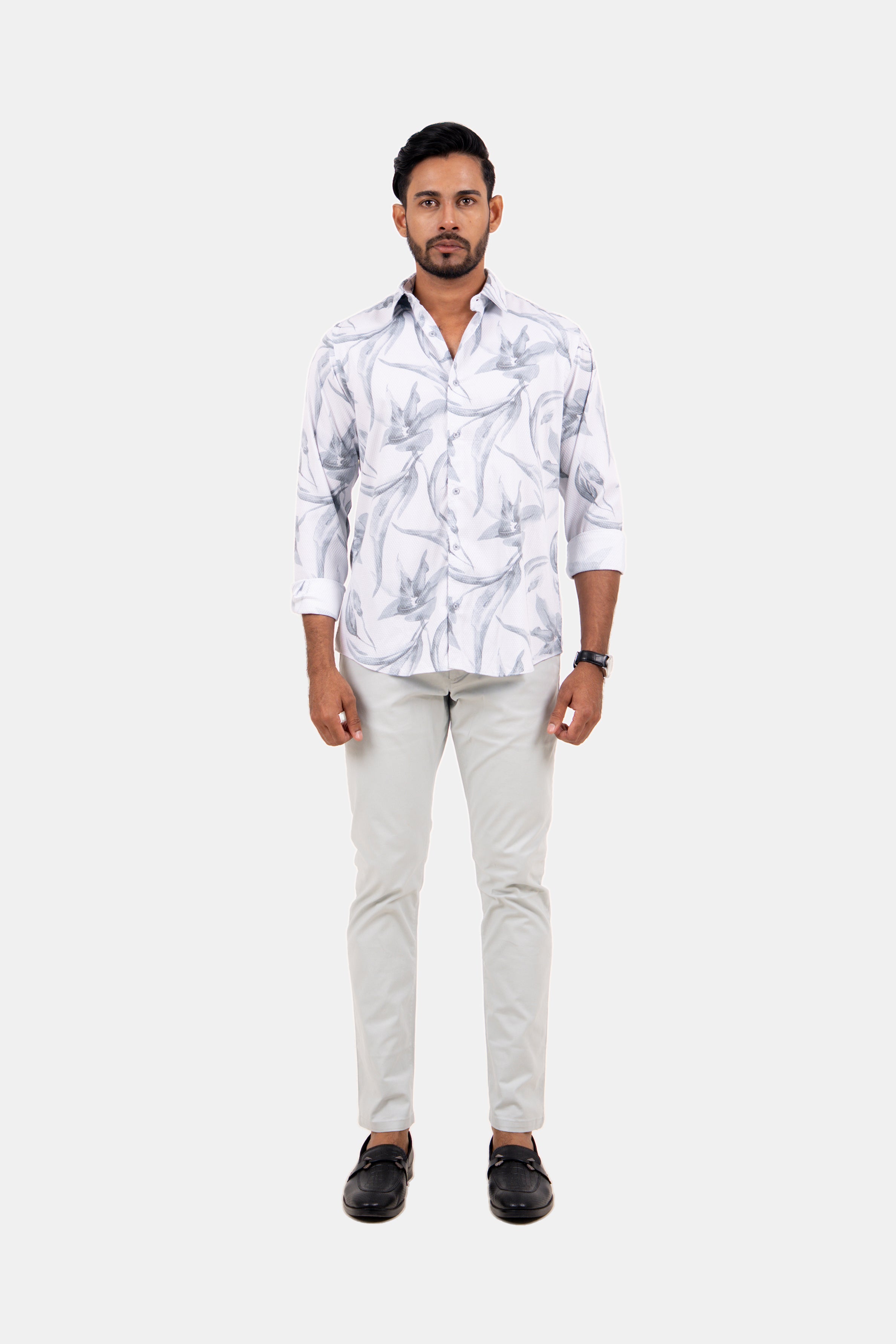 King Street Men's Casual Printed Shirt