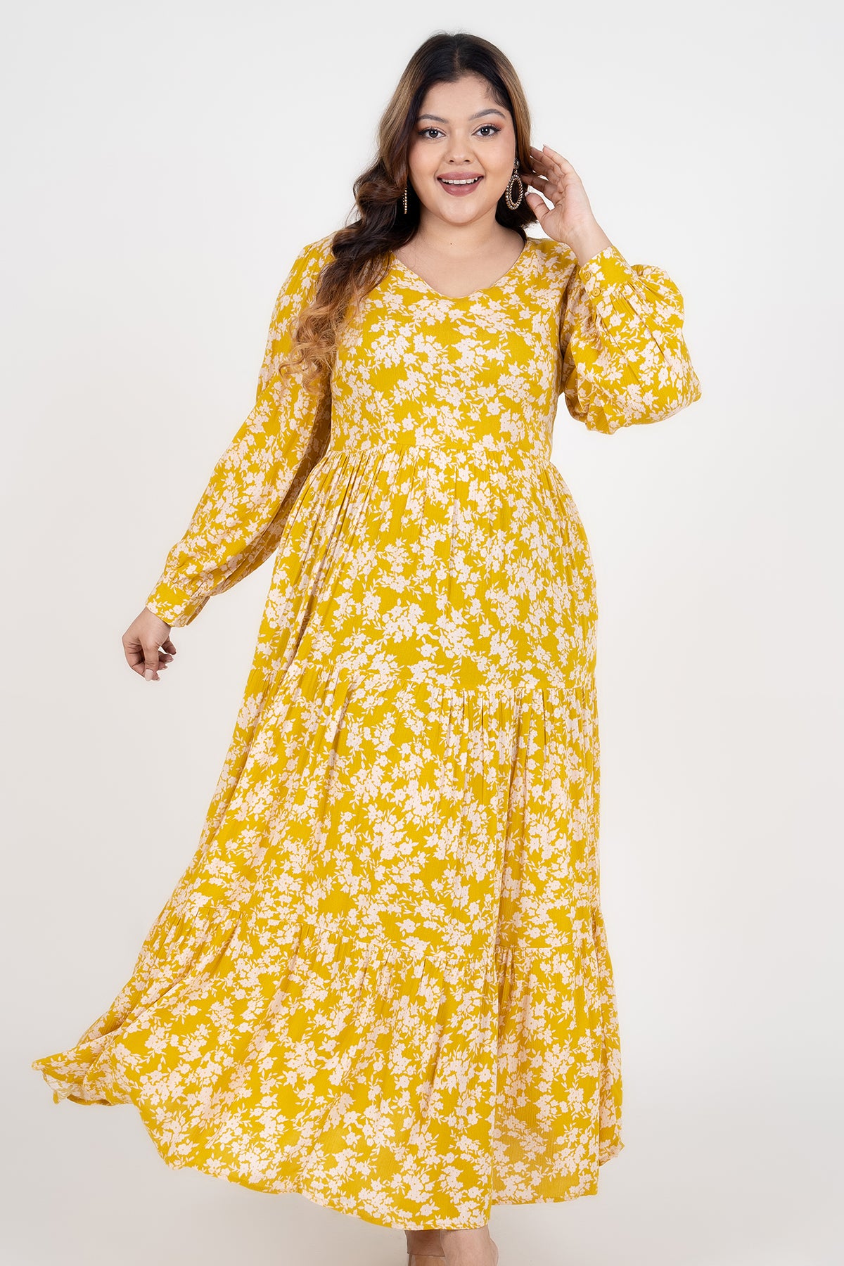 Curvy Women's Plus Size Casual Maxi Dress