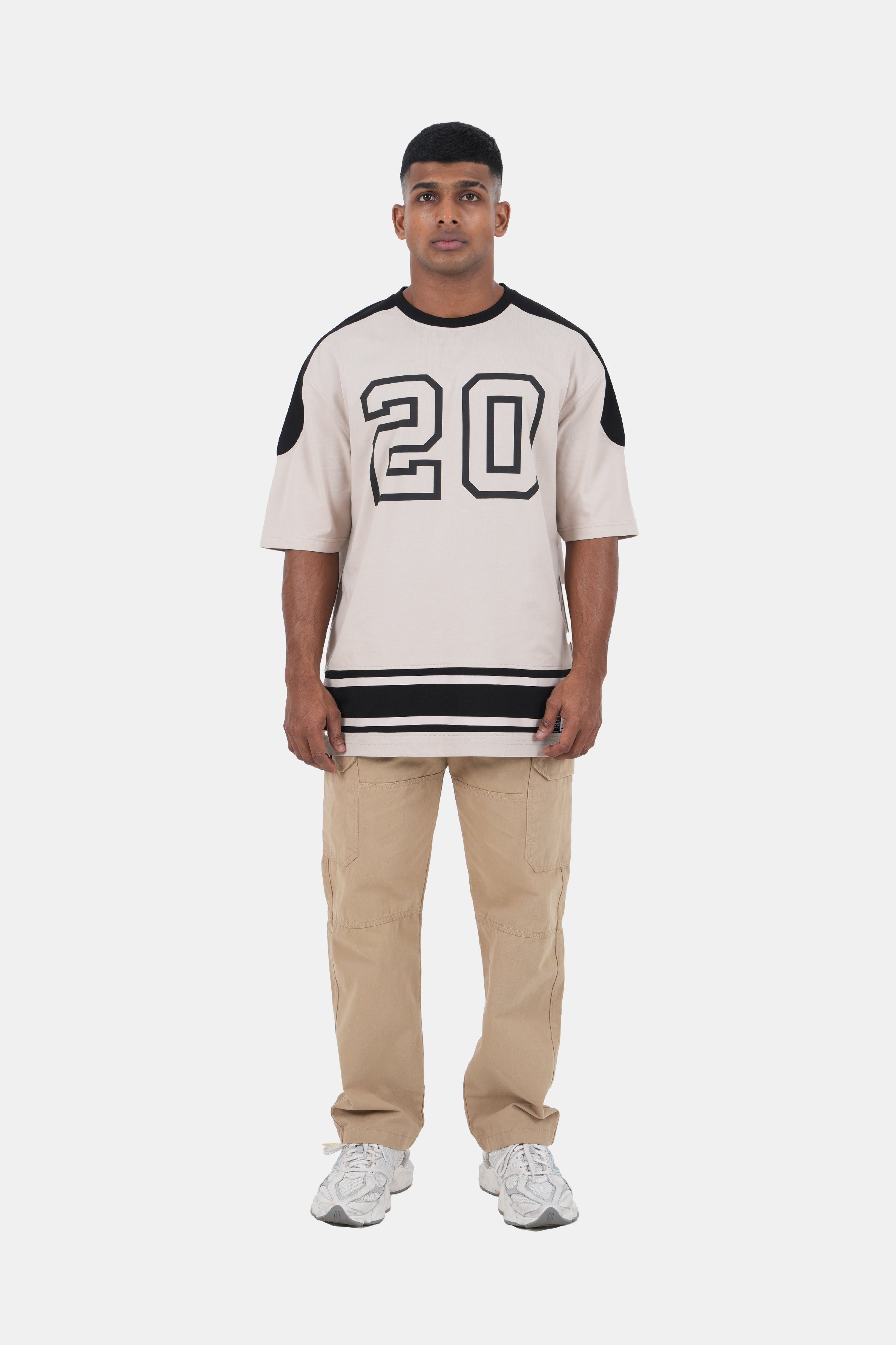 Hustle Jersey Vibes Men's Casual Oversize T-Shirt