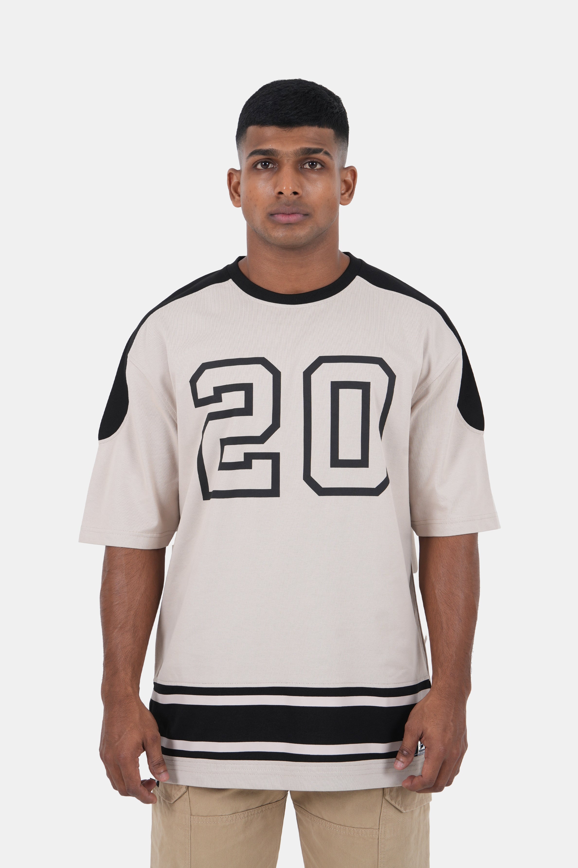 Hustle Jersey Vibes Men's Casual Oversize T-Shirt