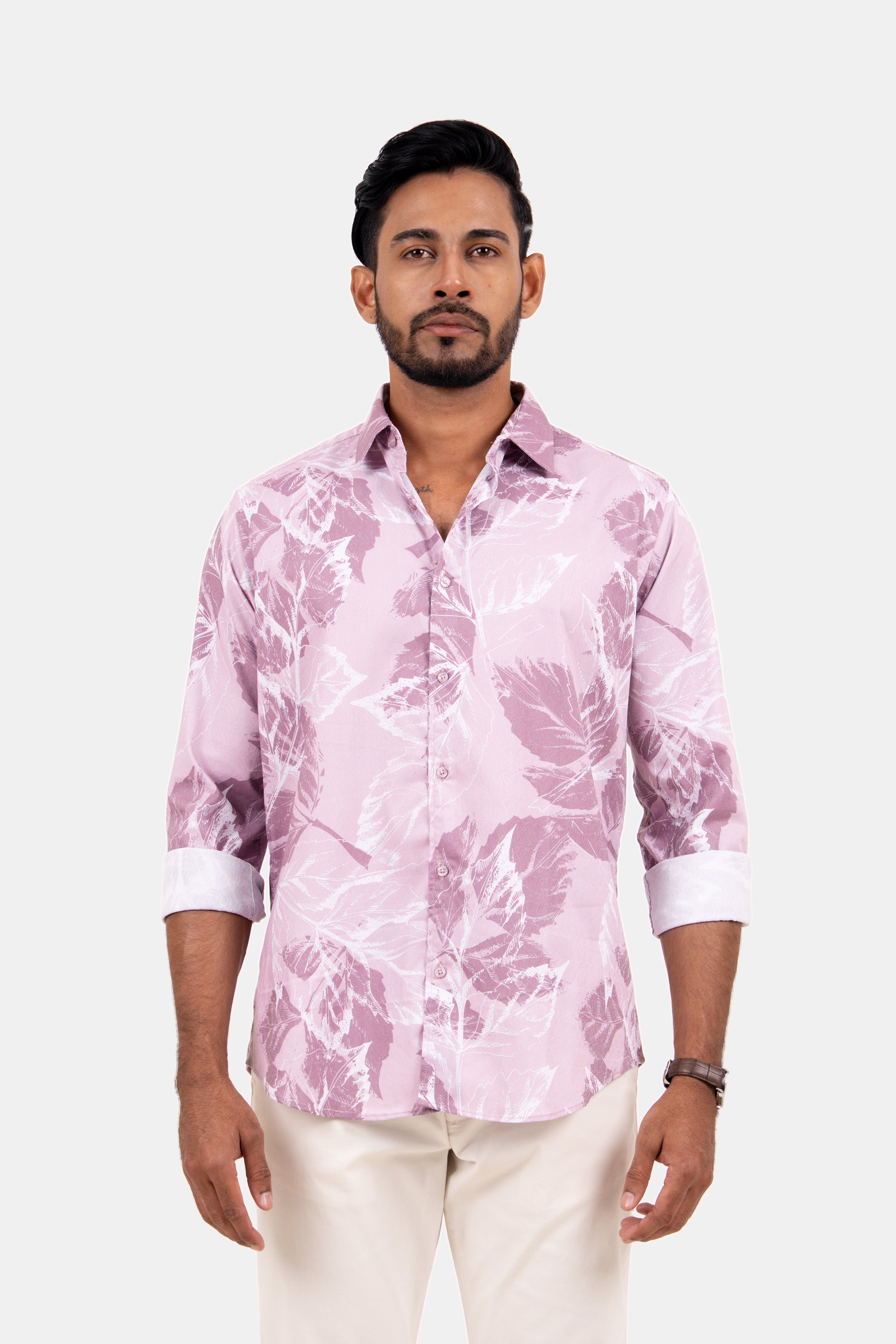 King Street Men's Casual Printed Shirt