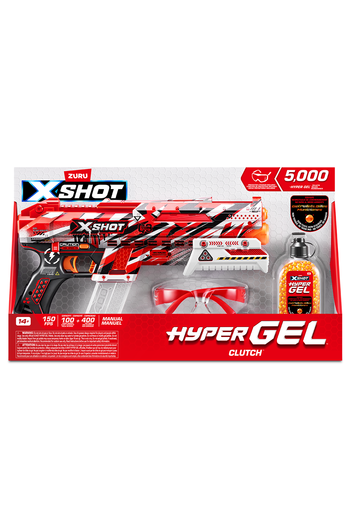 ZURU X-Shot Hyper Gel Clutch Blaster