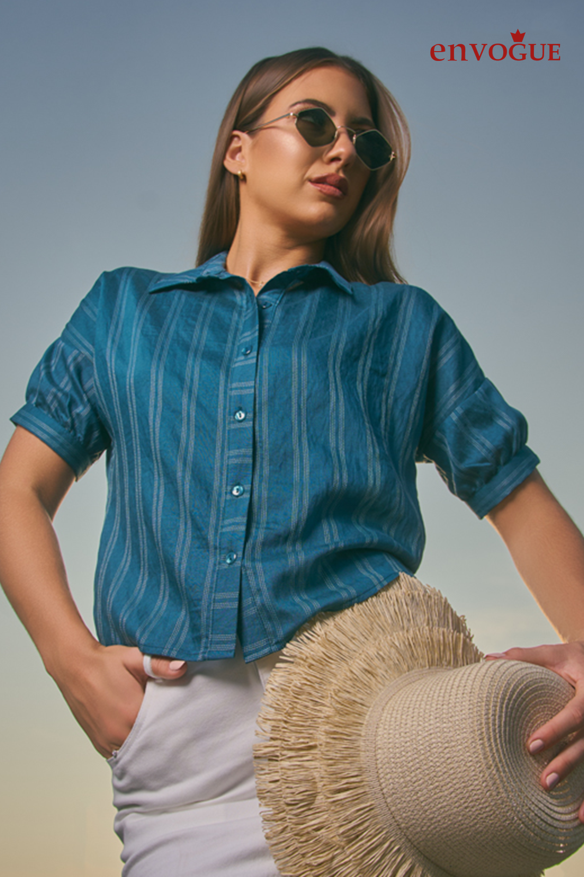 Envogue Stripes & Classics Women's Chic Casual Striped Top