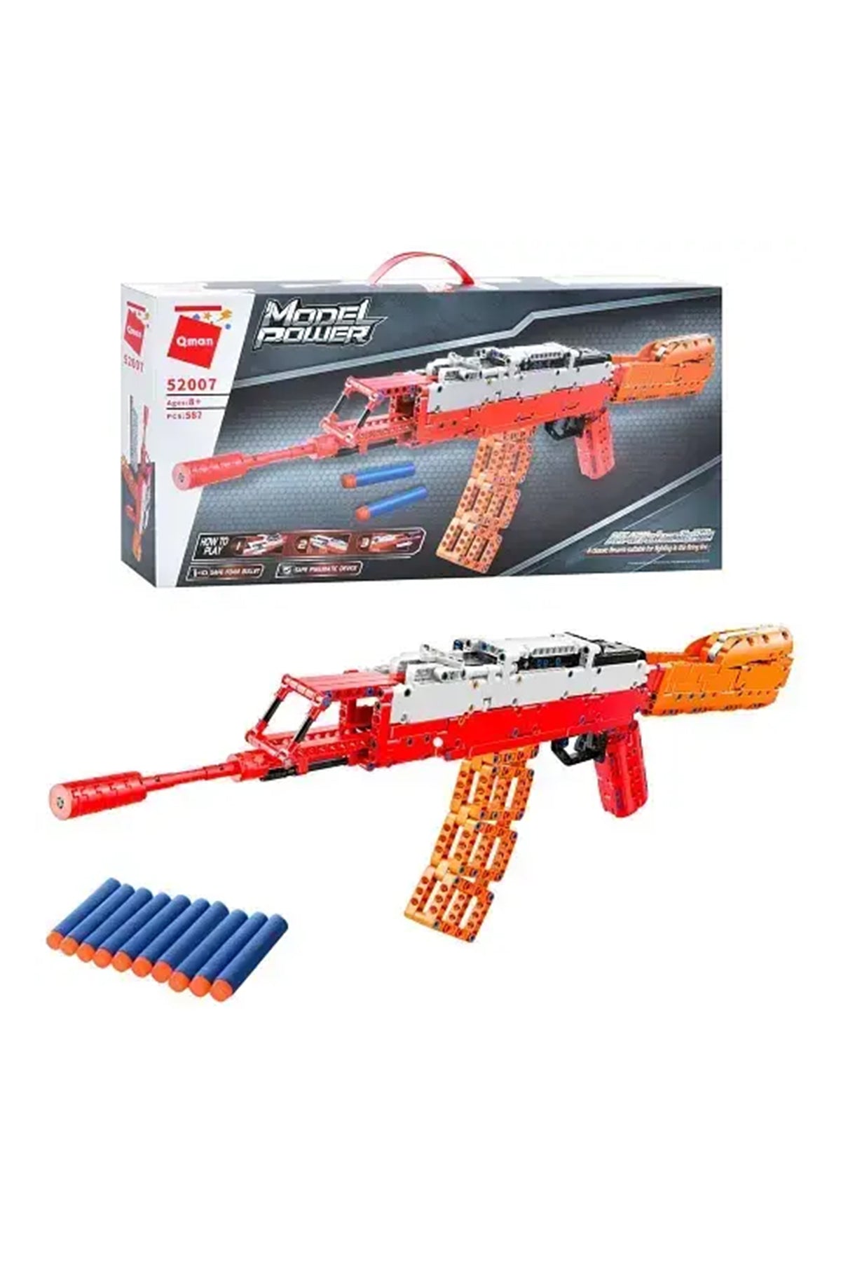 Qman: AK-47 Automatic Rifle Assemble Toy Play Set