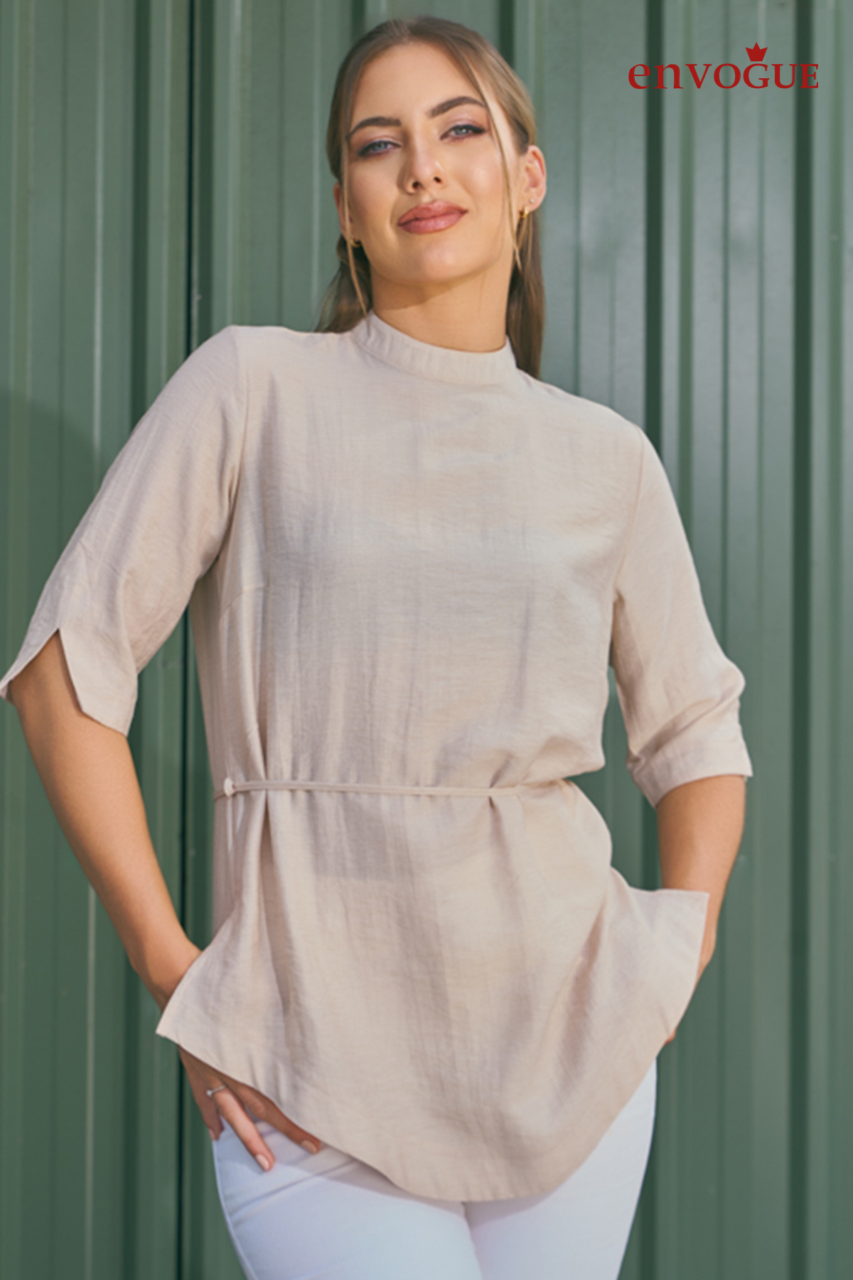 Envogue Stripes & Classics Women's Chic Casual Blouse
