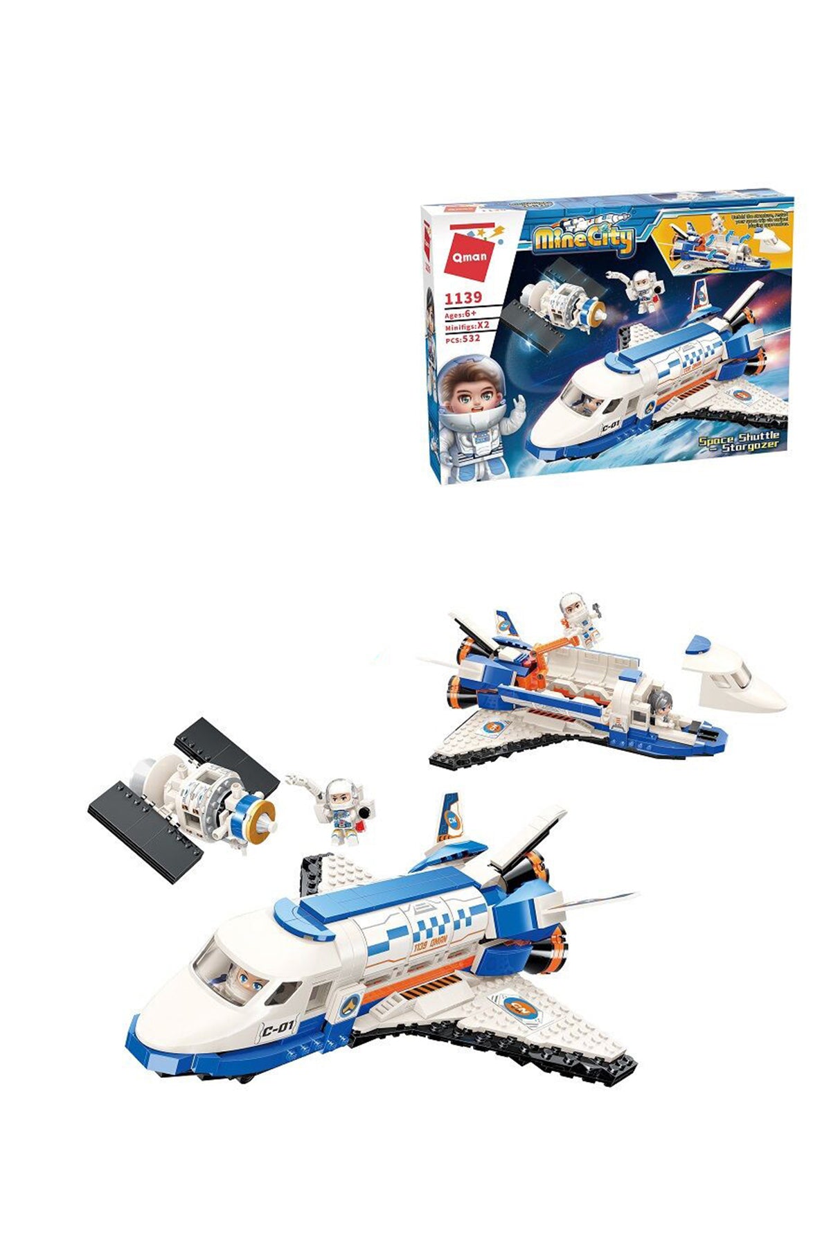 Qman Mine City Space Shuttle-Stargazer