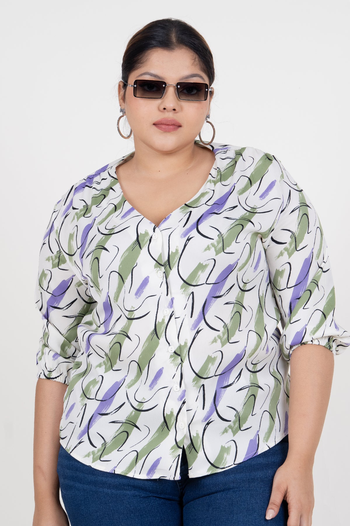 Curvy Women's Plus Size Office Top