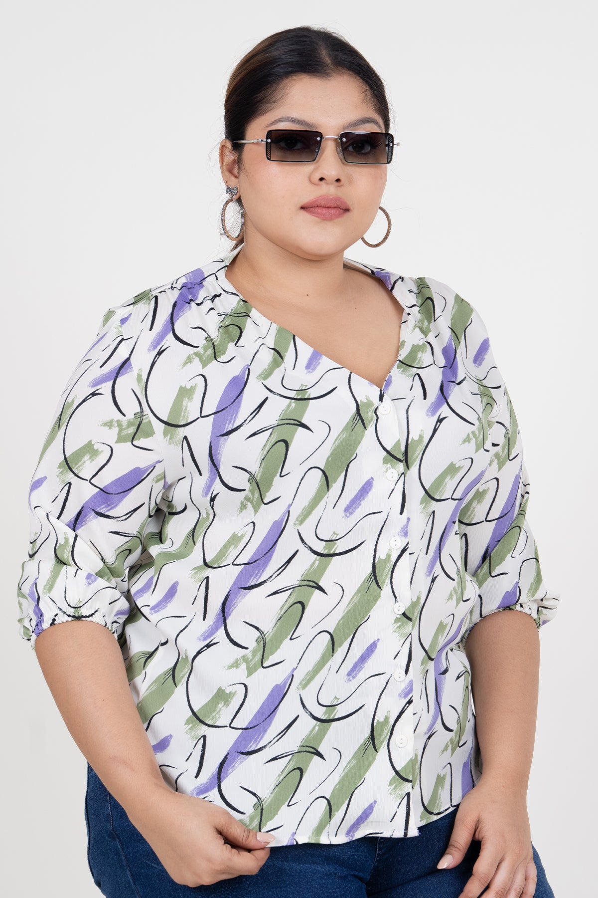 Curvy Women's Plus Size Office Top