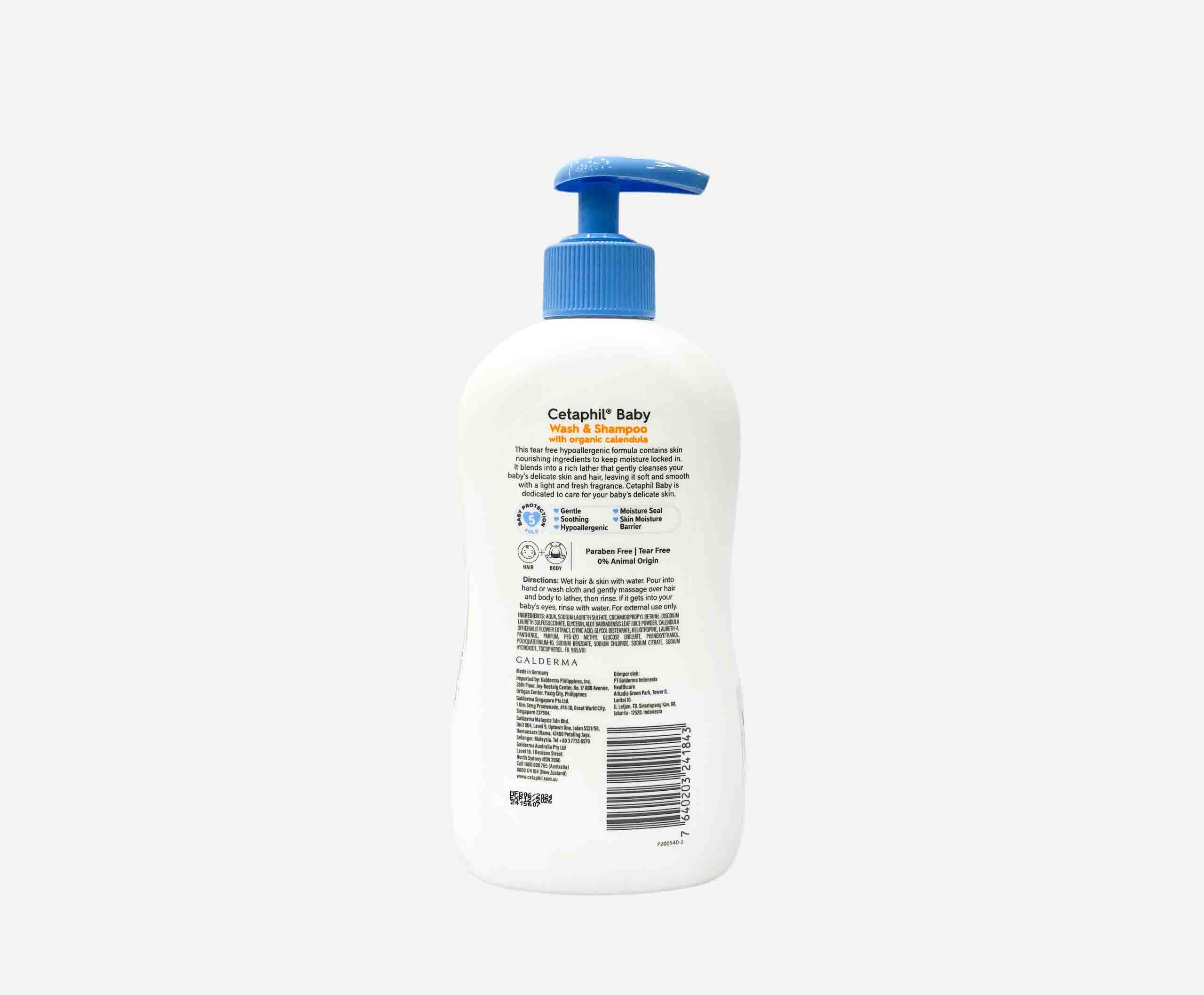 Cetaphil Baby Wash & Shampoo With Organic Calendula 400ml