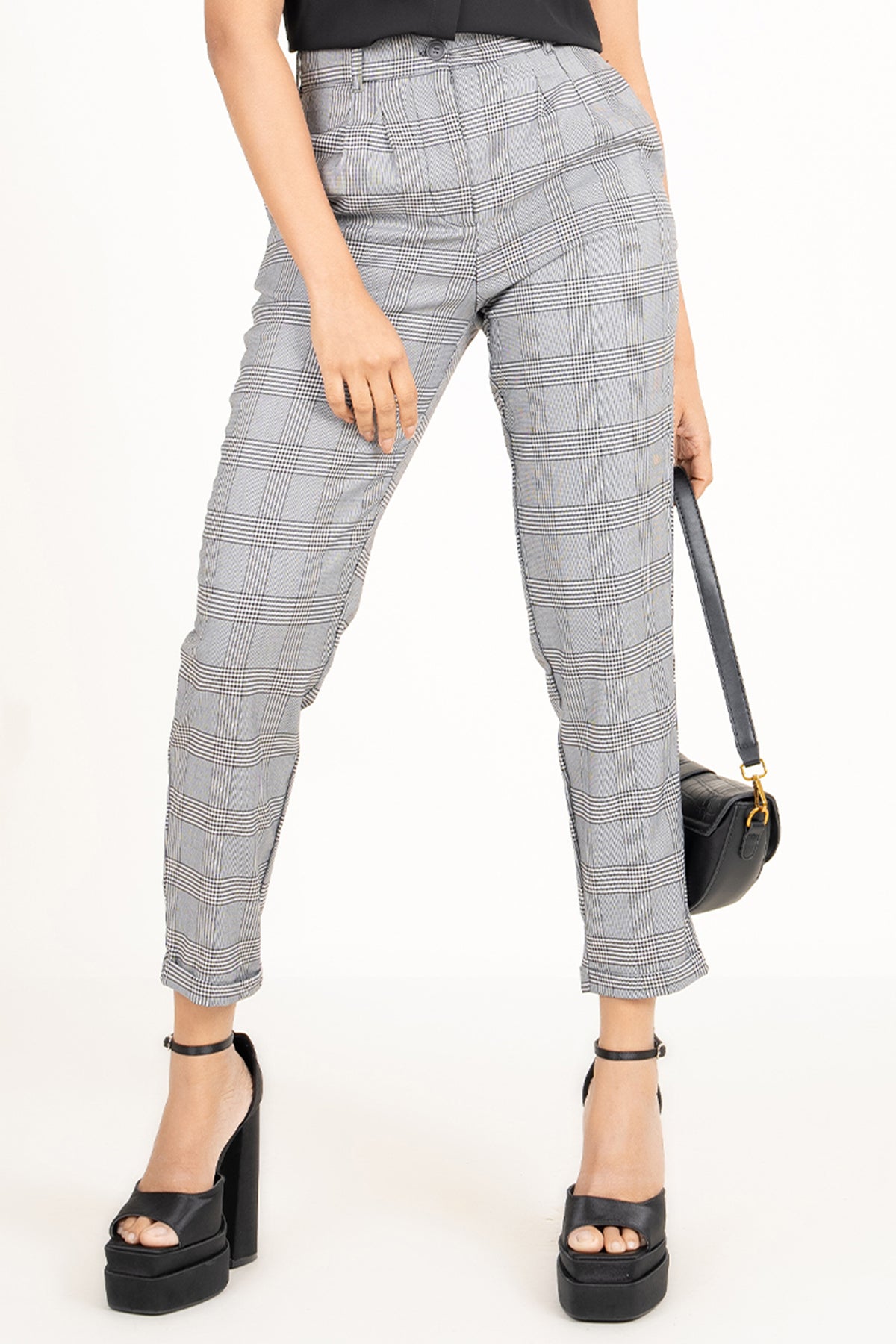 Envogue Women's Chic Check Office Pant
