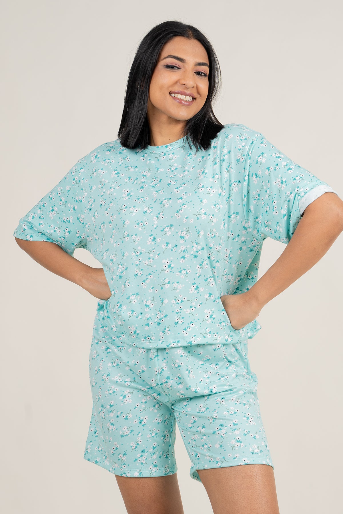 Envogue Women's Printed 2Pcs Night Pijama Set - Main Image